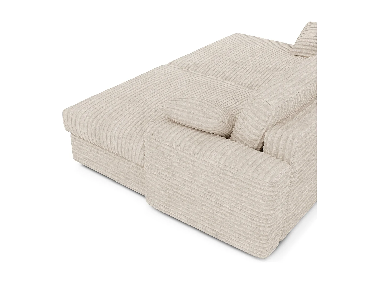 Canapé PLUM en Velours côtelé XXL Crème