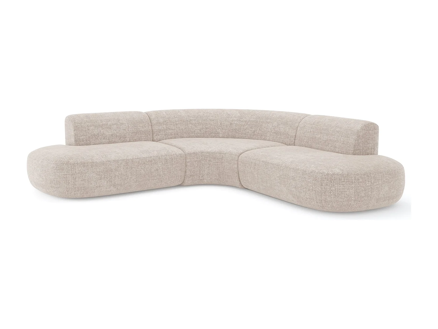 Canapé grand angle WONDER en Velours gaufré