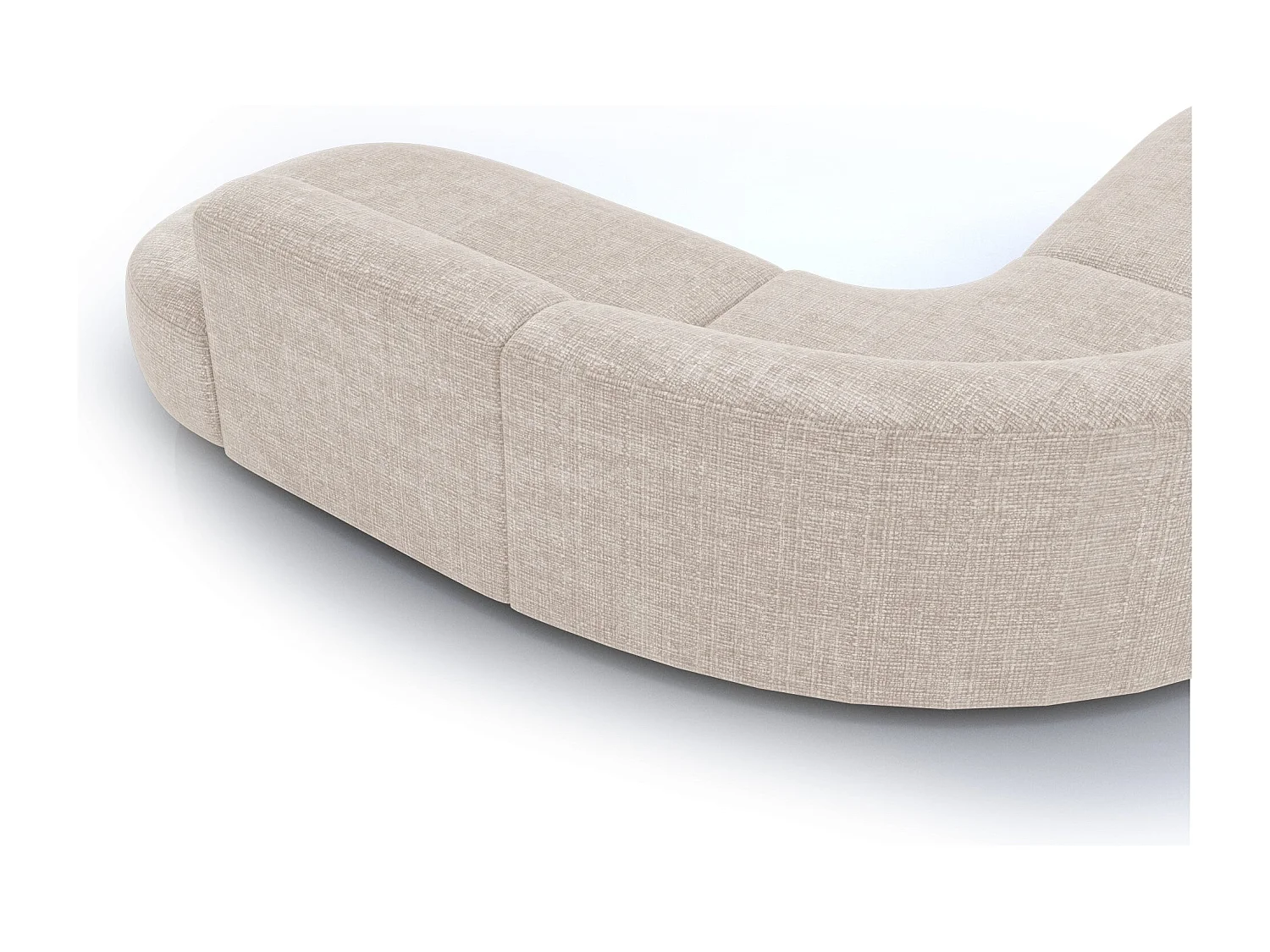 Canapé grand angle WONDER en Velours gaufré