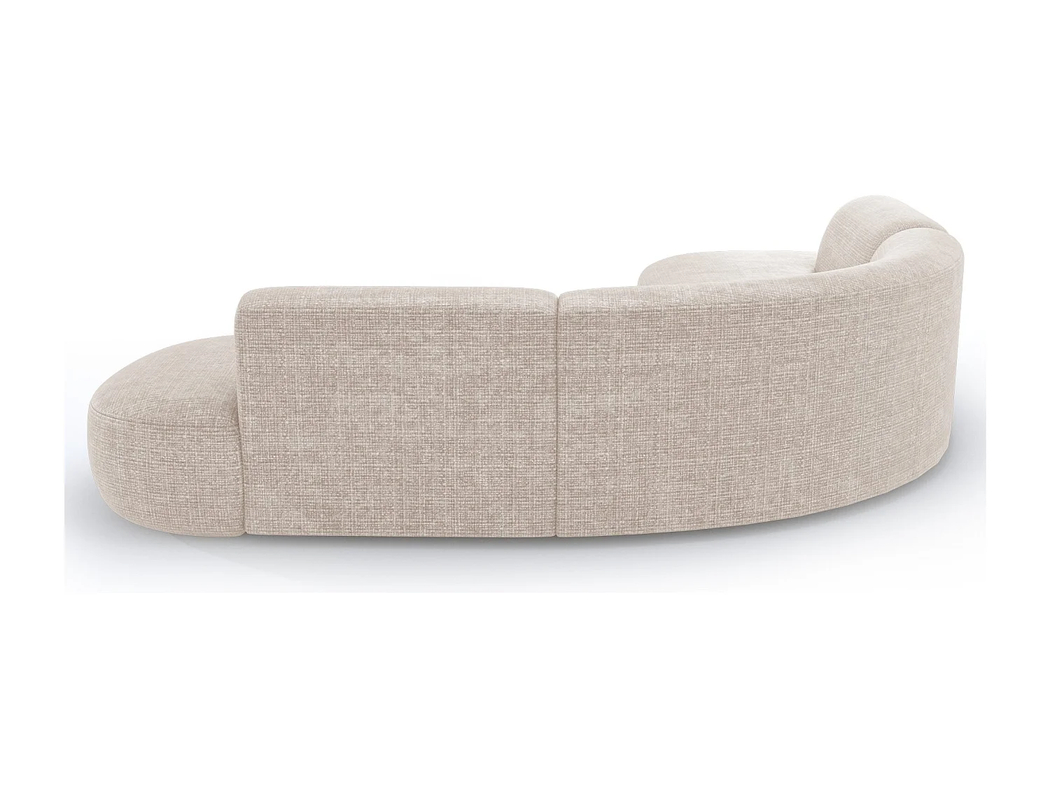 Canapé grand angle WONDER en Velours gaufré