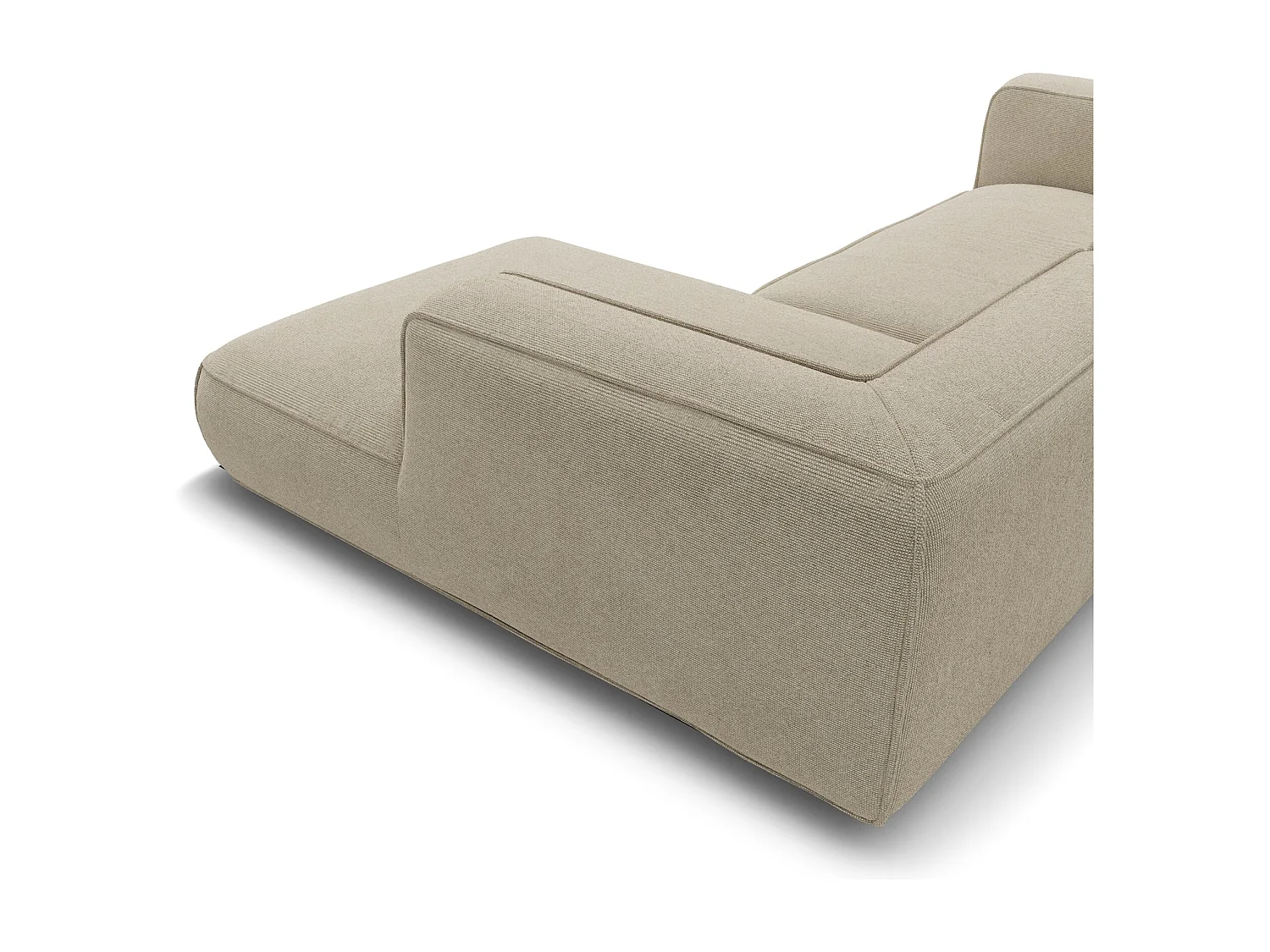 Canapé d'angle droit SOFIA en Tissu tramé