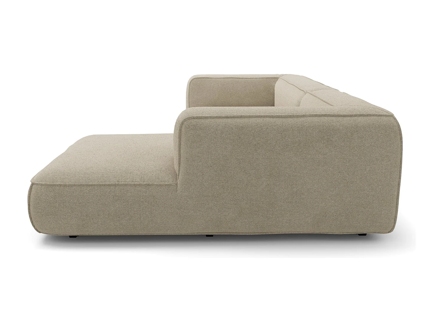 Canapé d'angle droit SOFIA en Tissu tramé