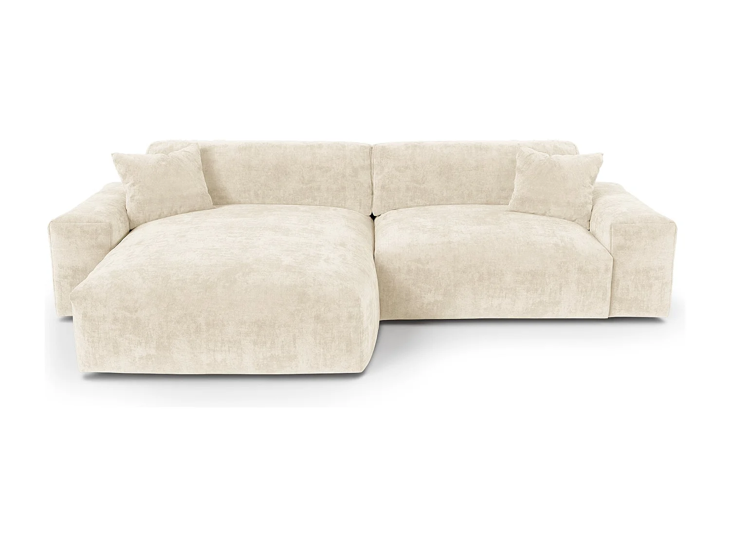 Canapé d'angle gauche CHEER en Velours gaufré