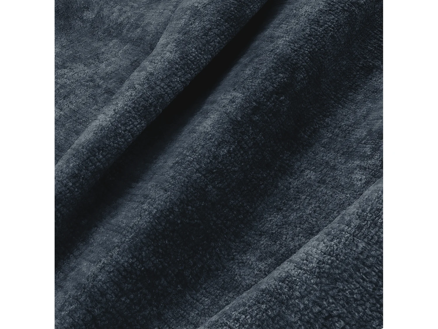 Canapé angle gauche COCOON en Velours gaufré Bleu minéral