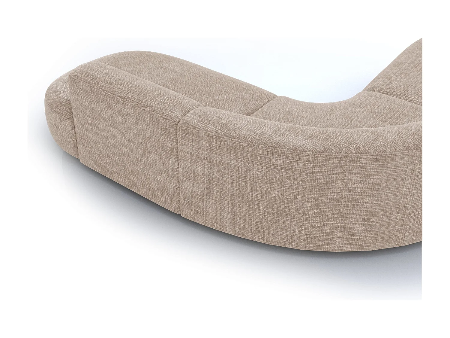 Canapé grand angle WONDER en Velours gaufré