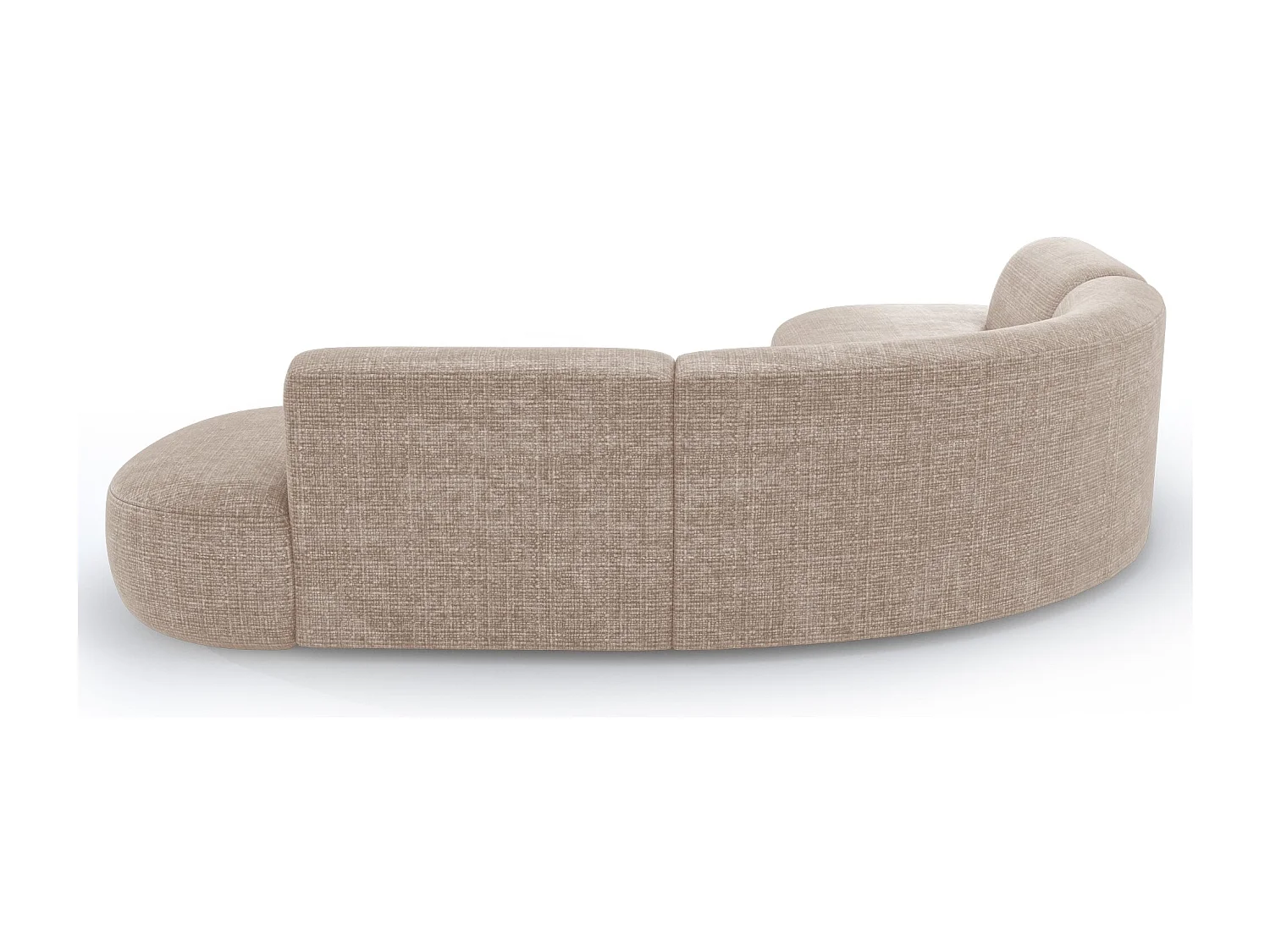 Canapé grand angle WONDER en Velours gaufré