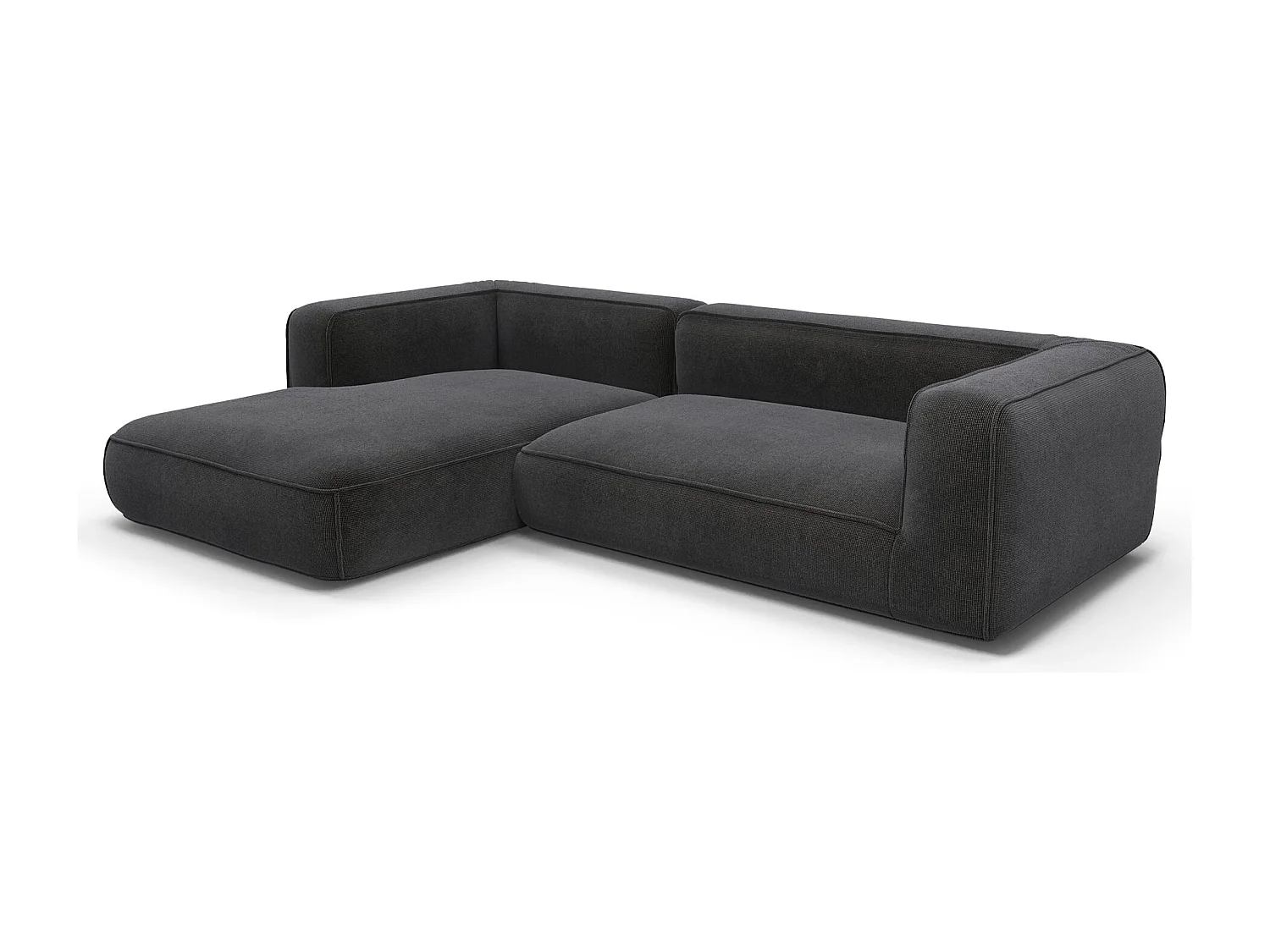 Canapé d'angle gauche SOFIA en Tissu tramé