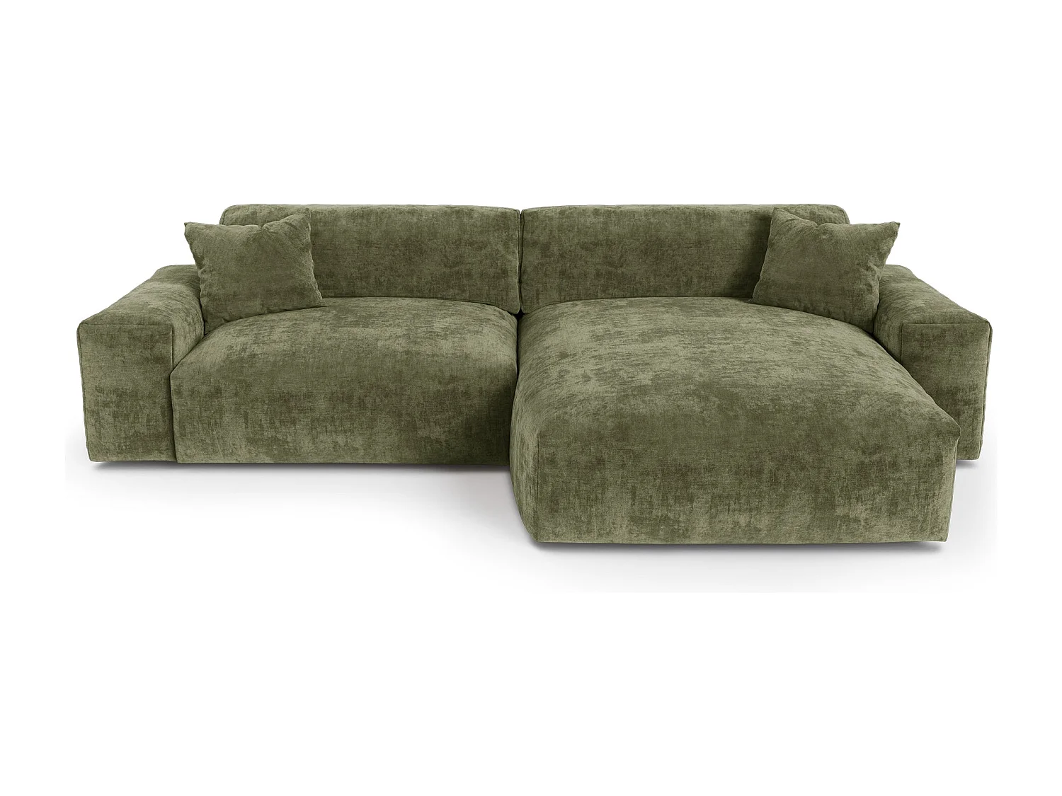 Canapé d'angle droit CHEER en Velours gaufré