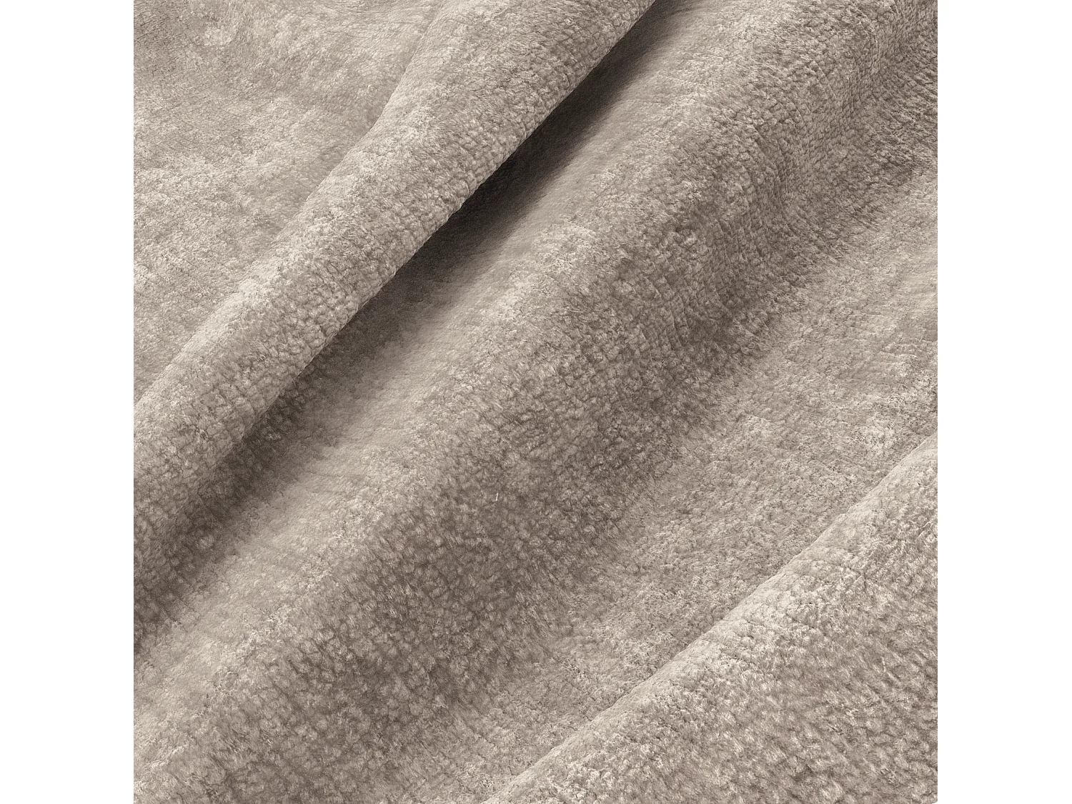 Canapé angle droit COCOON en Velours gaufré Taupe