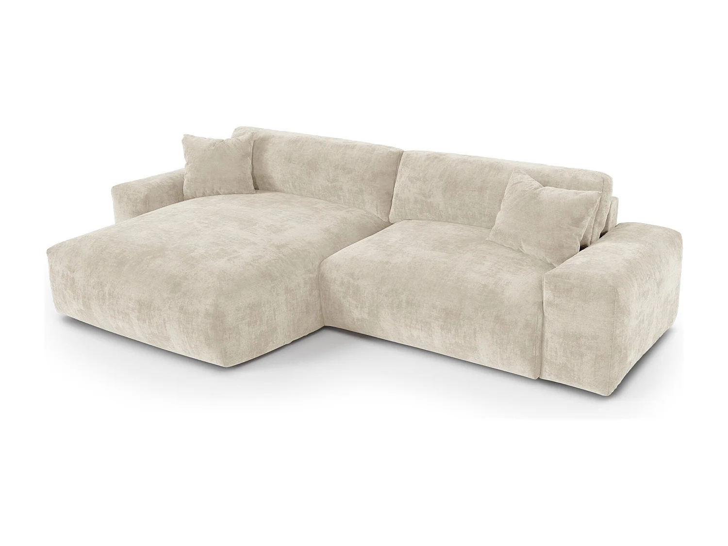 Canapé d'angle gauche CHEER en Velours gaufré