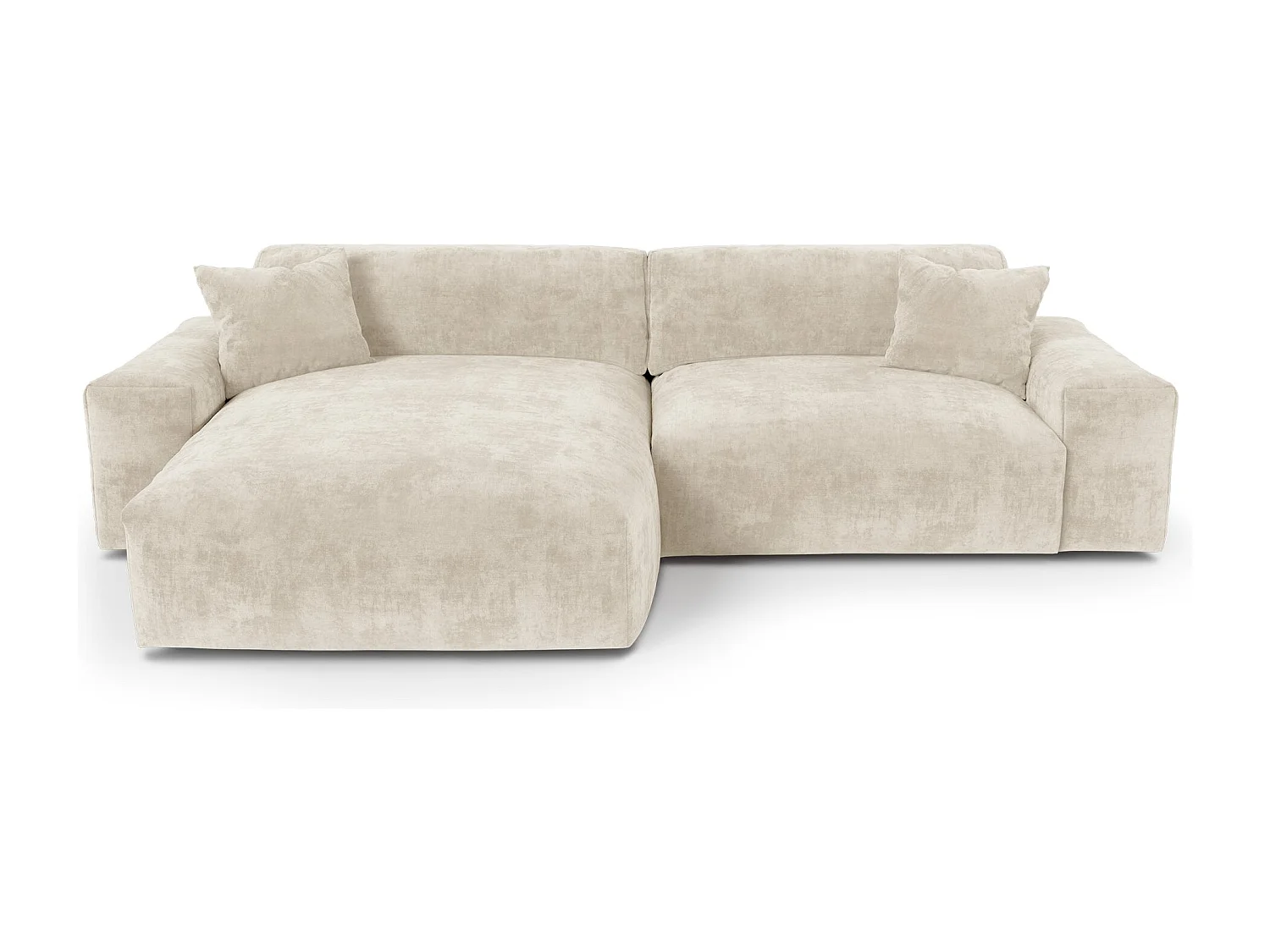 Canapé d'angle gauche CHEER en Velours gaufré