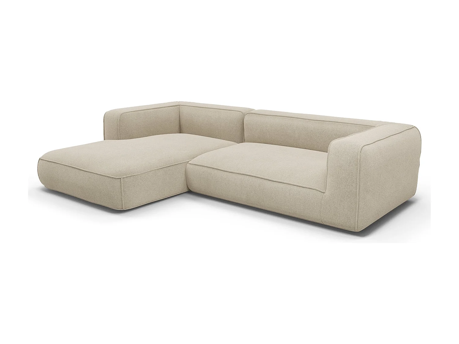 Canapé d'angle gauche SOFIA en Tissu tramé