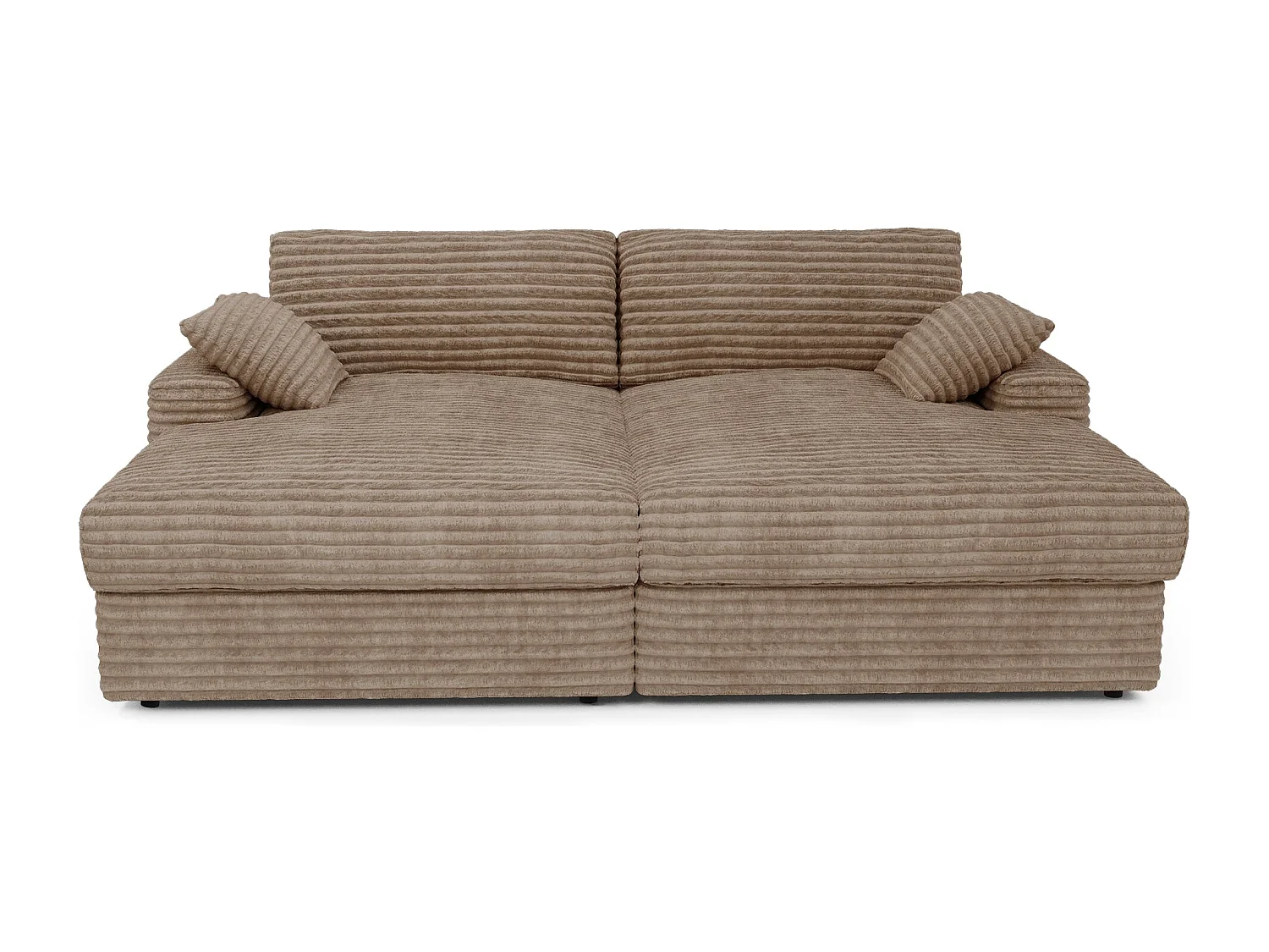 Canapé PLUM en Velours côtelé XXL Taupe