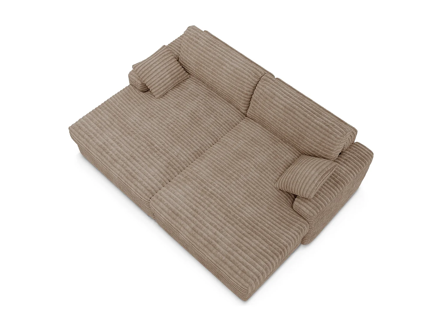 Canapé PLUM en Velours côtelé XXL Taupe
