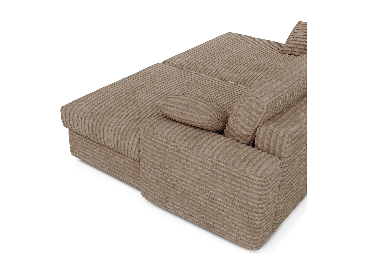 Canapé PLUM en Velours côtelé XXL Taupe