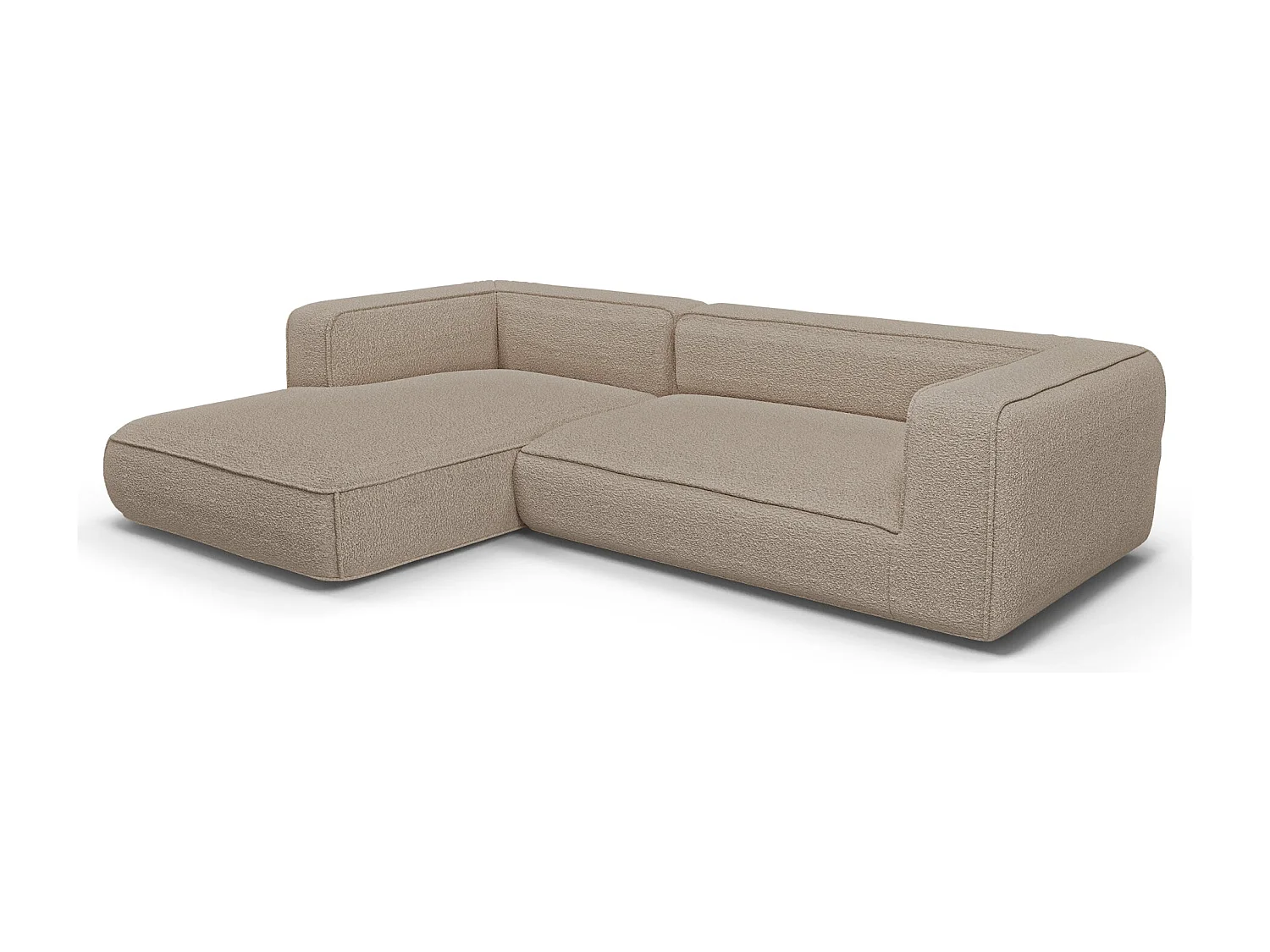 Canapé d'angle gauche SOFIA en Bouclette