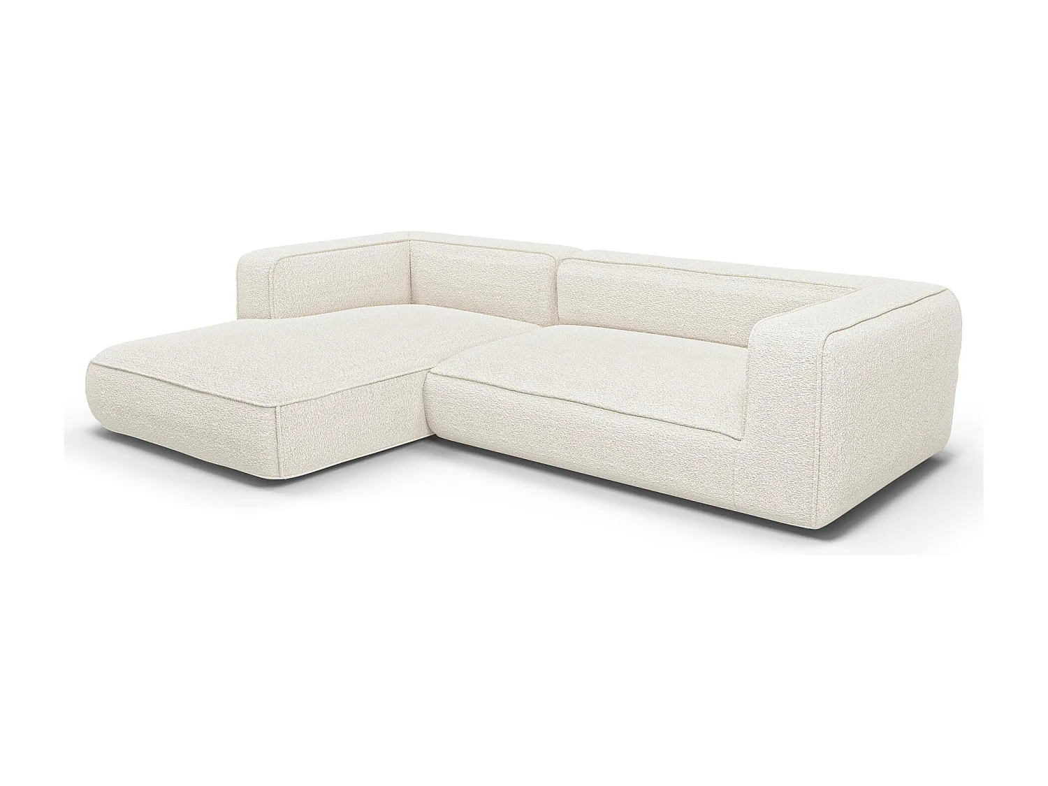 Canapé d'angle gauche SOFIA en Bouclette