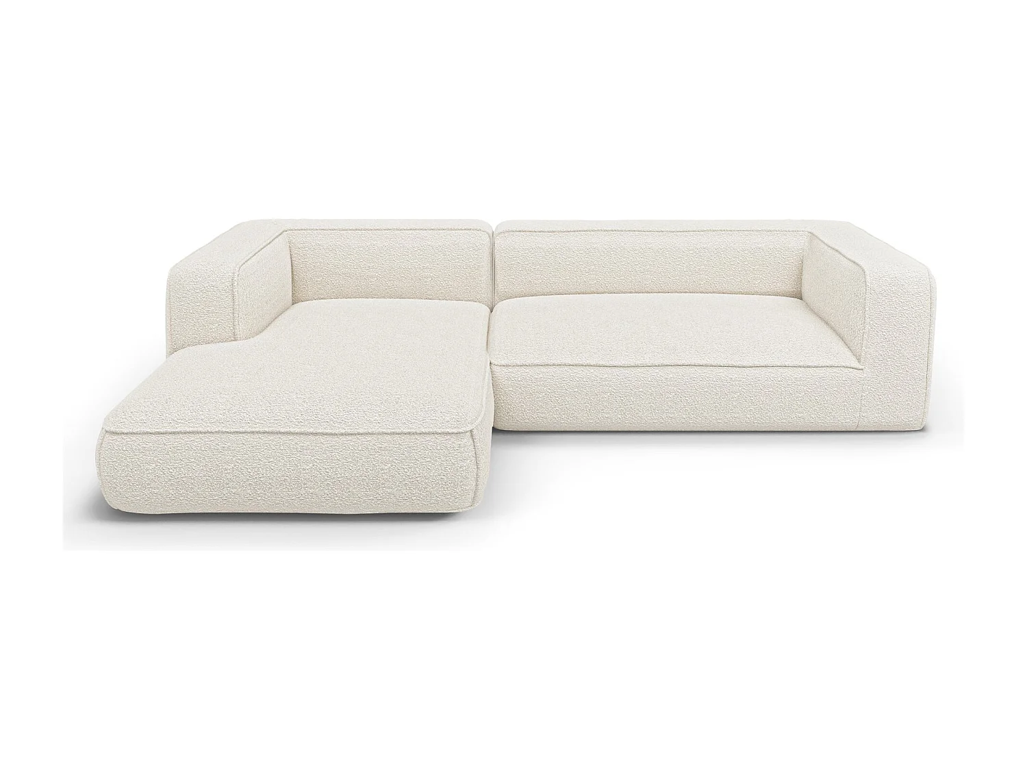 Canapé d'angle gauche SOFIA en Bouclette