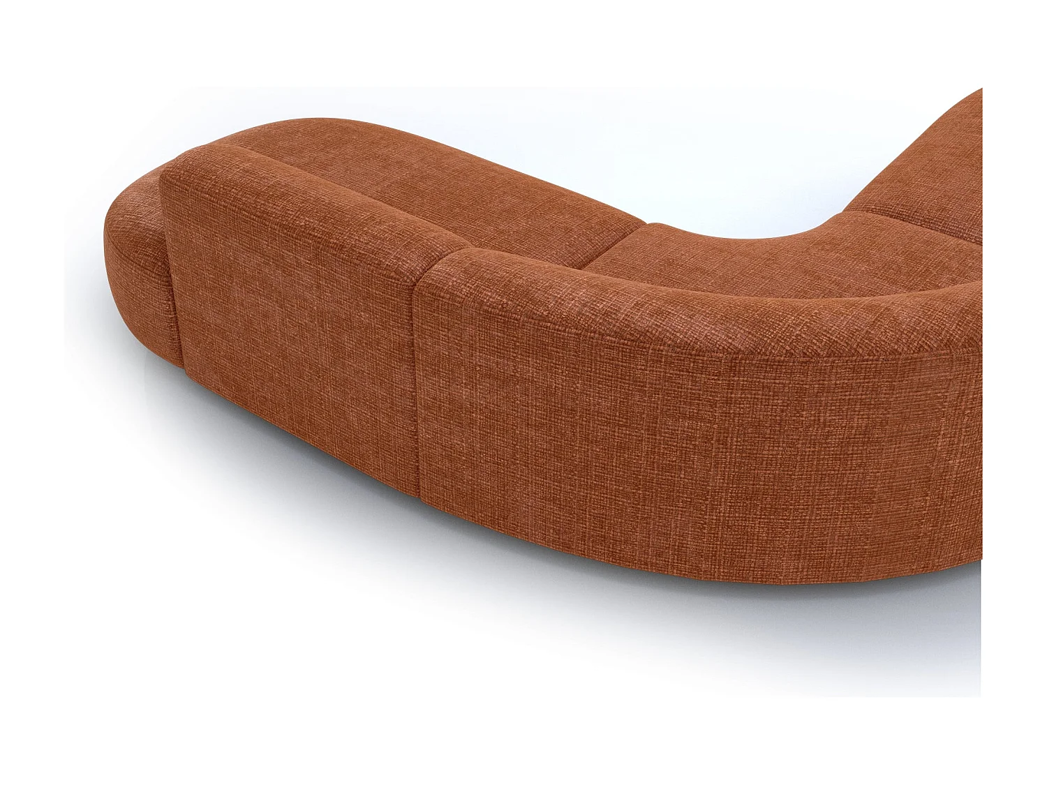 Canapé grand angle WONDER en Velours gaufré