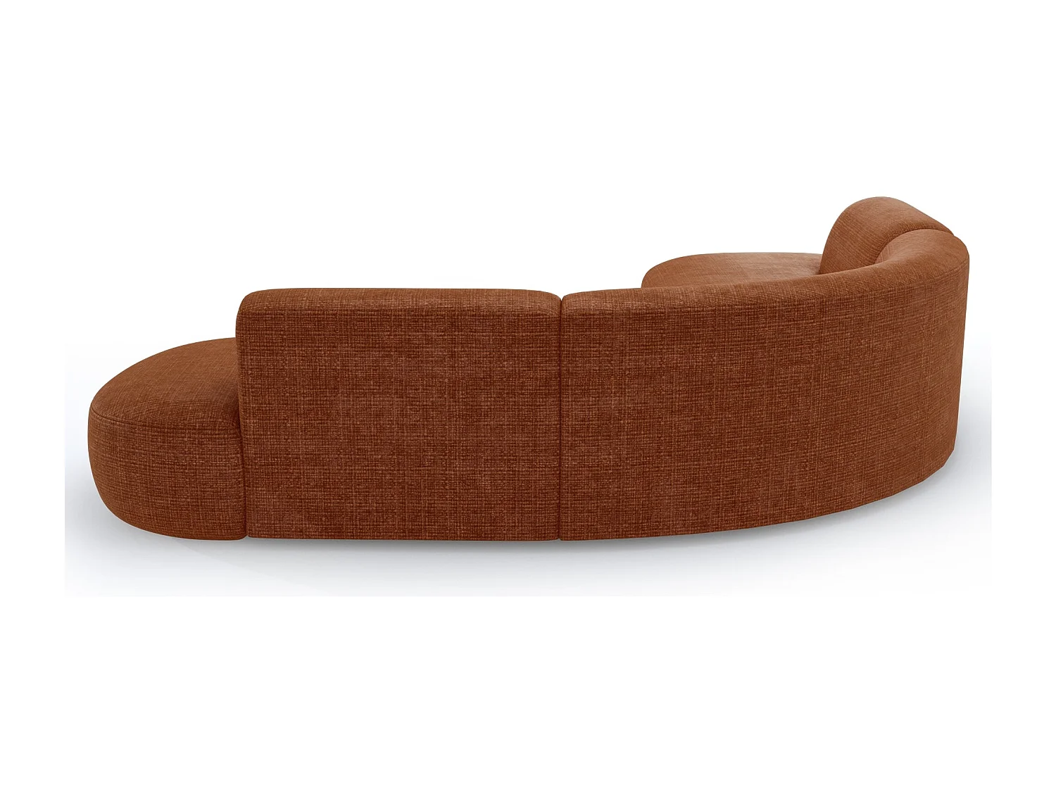 Canapé grand angle WONDER en Velours gaufré