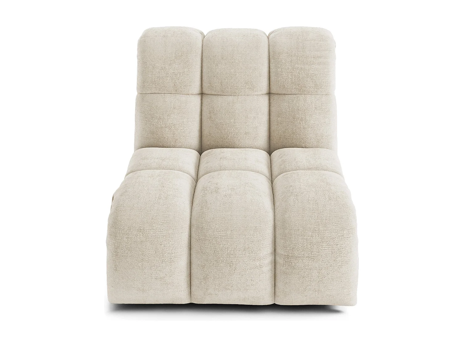 Fauteuil pivotant modulable SEVEN en Velours gaufré Beige