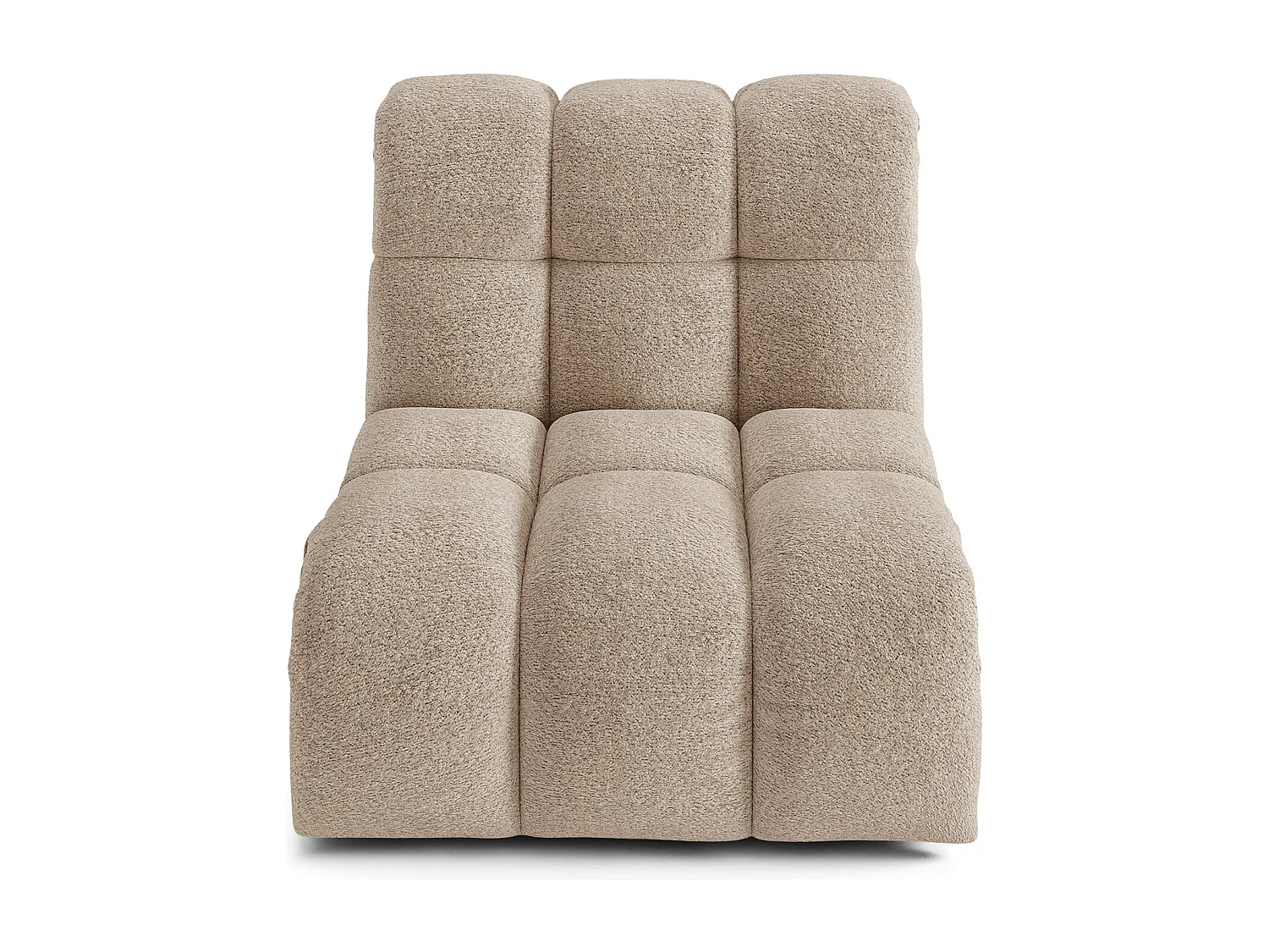 Fauteuil pivotant modulable SEVEN en Tissu bouclette Taupe