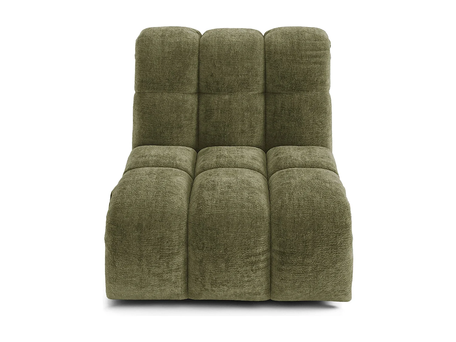 Fauteuil pivotant modulable SEVEN en Velours gaufré Vert vintage