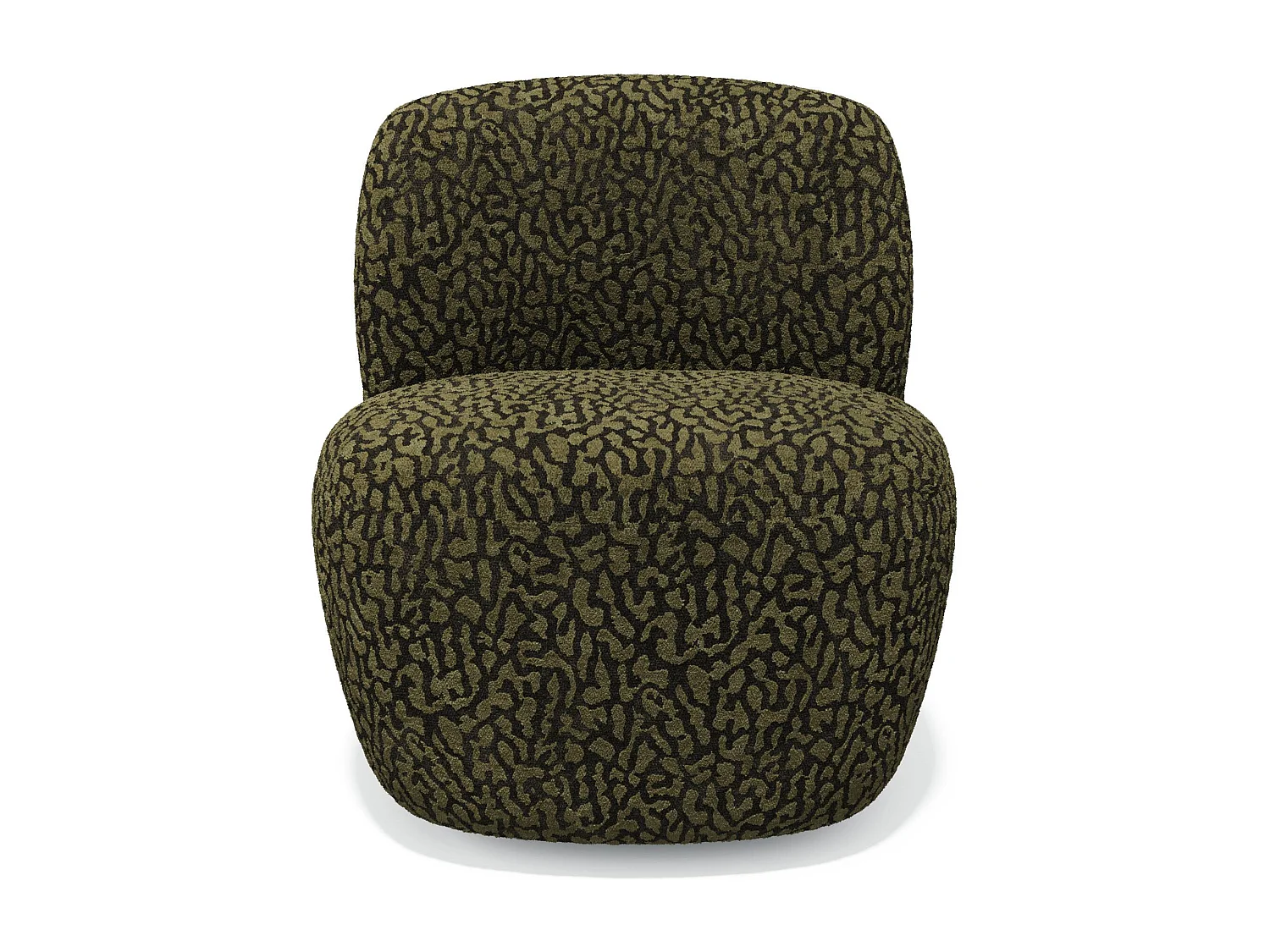 Fauteuil pivotant COMI en Tissu à motif  Kaki