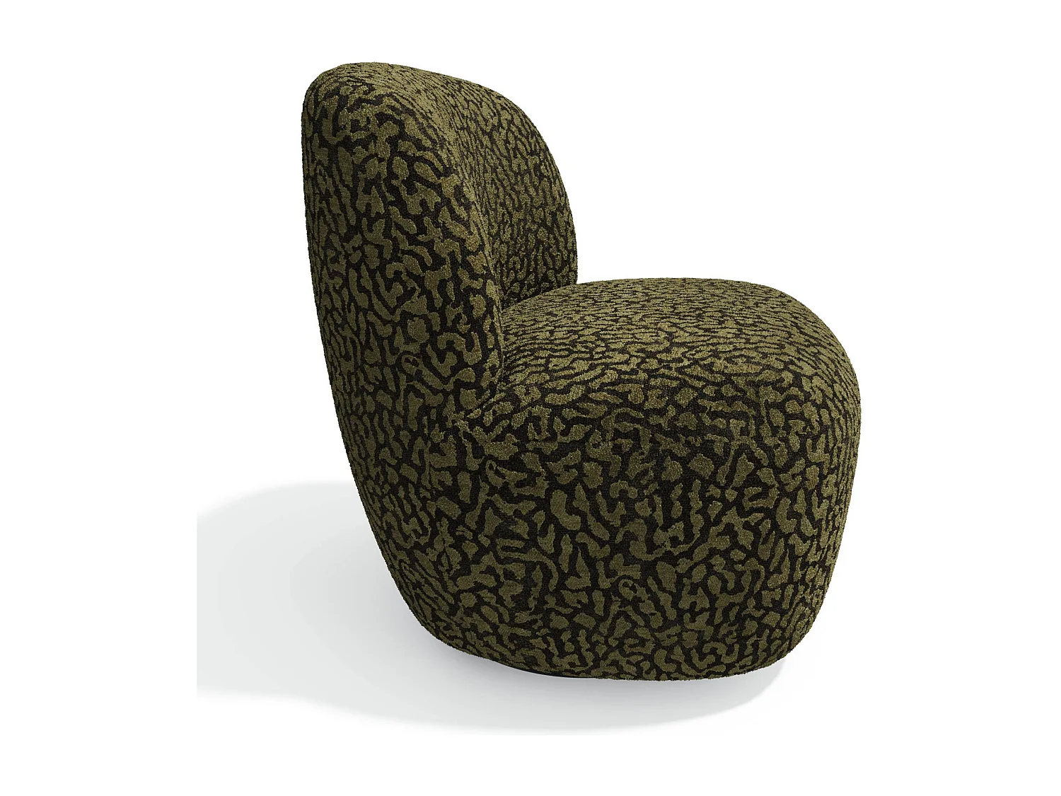 Fauteuil pivotant COMI en Tissu à motif  Kaki