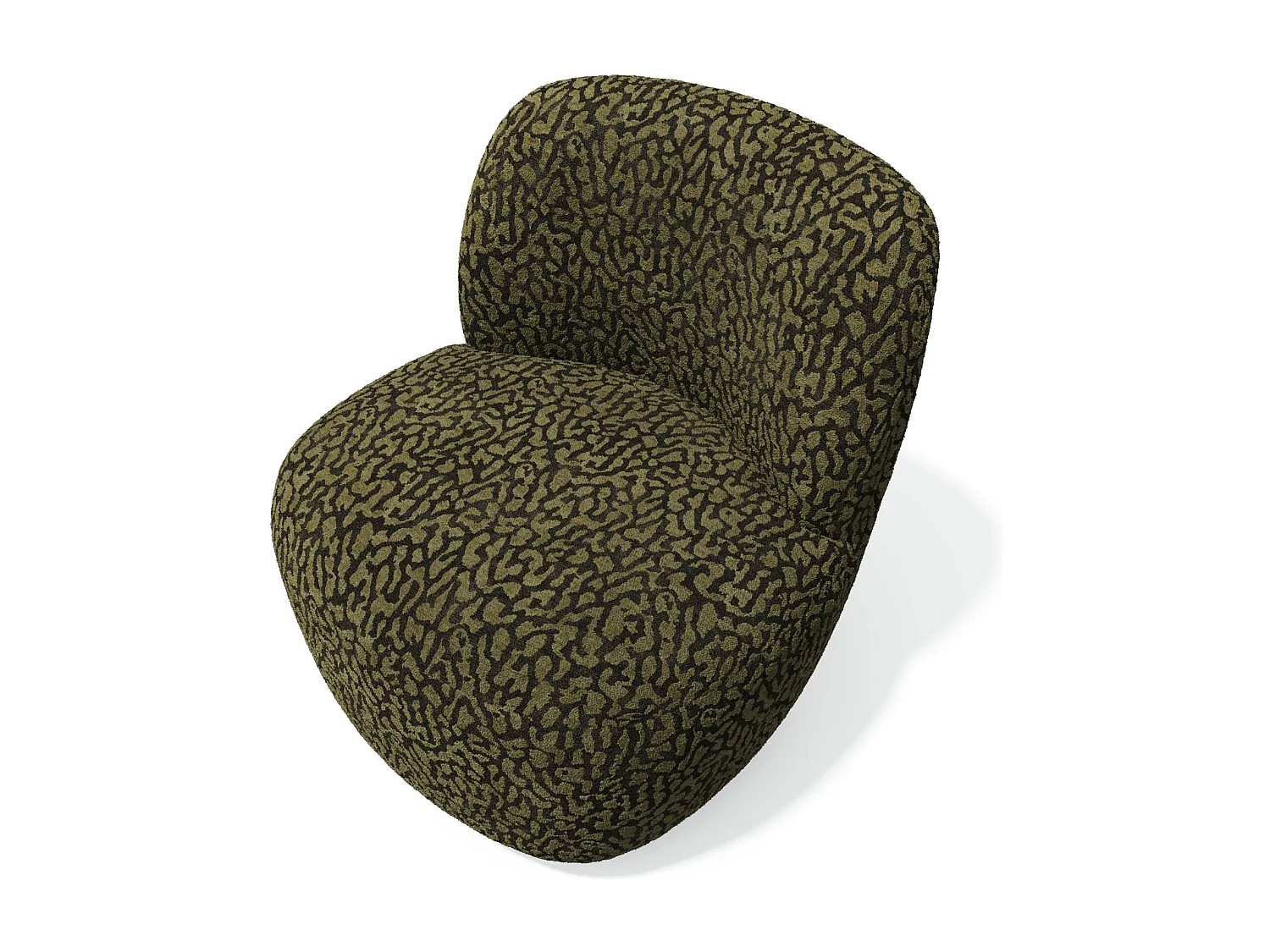 Fauteuil pivotant COMI en Tissu à motif  Kaki