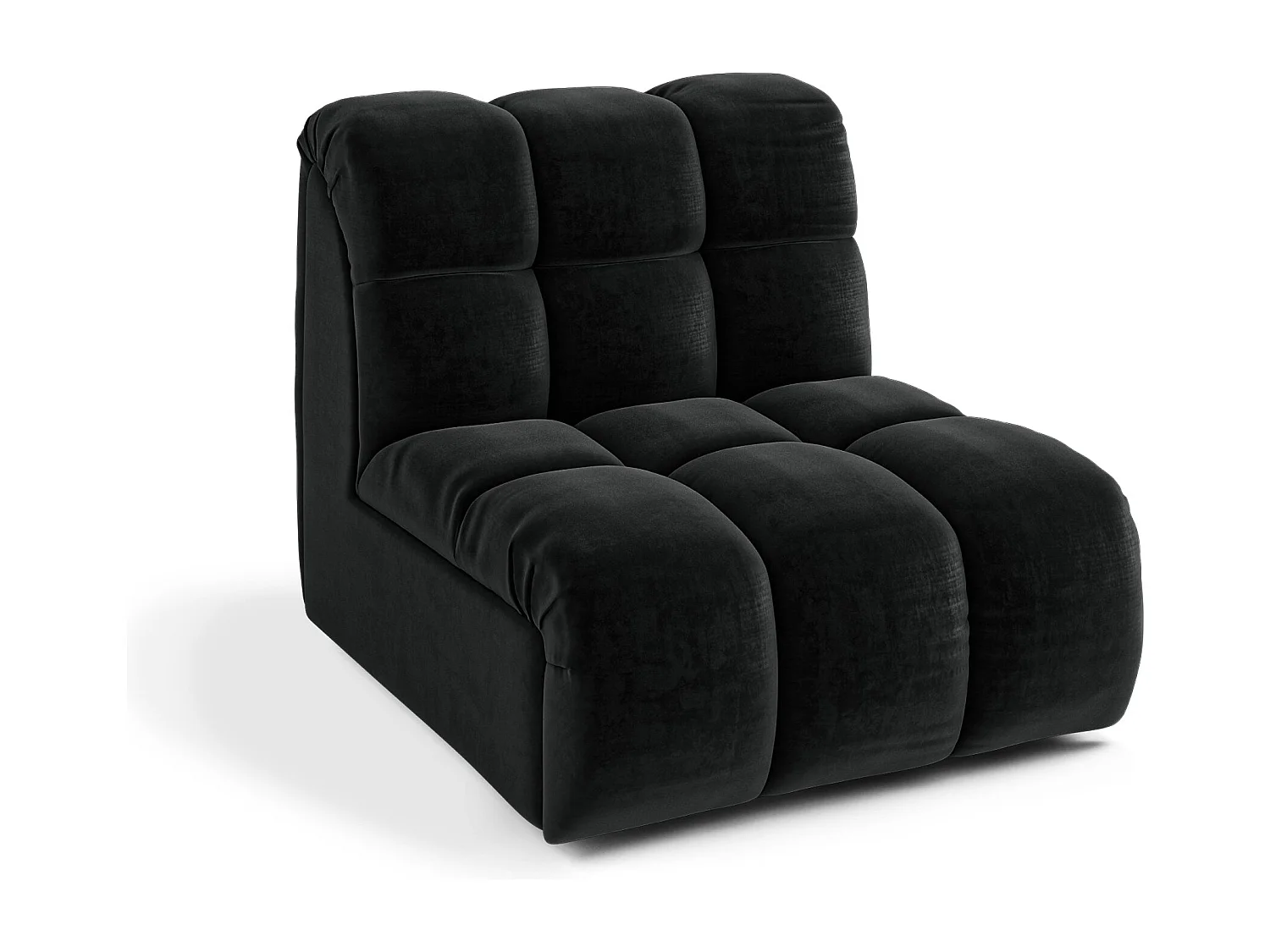 Fauteuil pivotant modulable SEVEN en Velours Noir