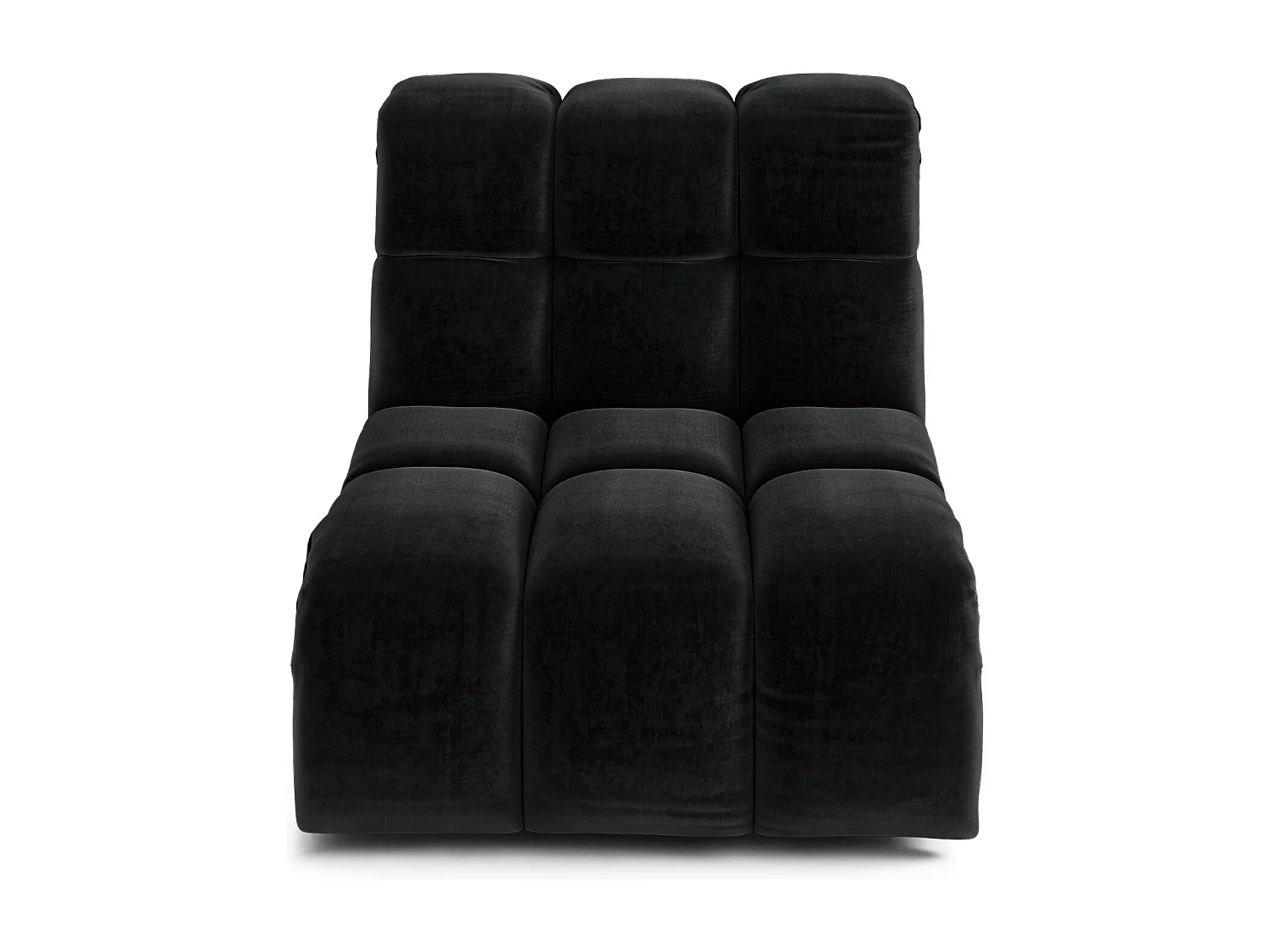 Fauteuil pivotant modulable SEVEN en Velours Noir