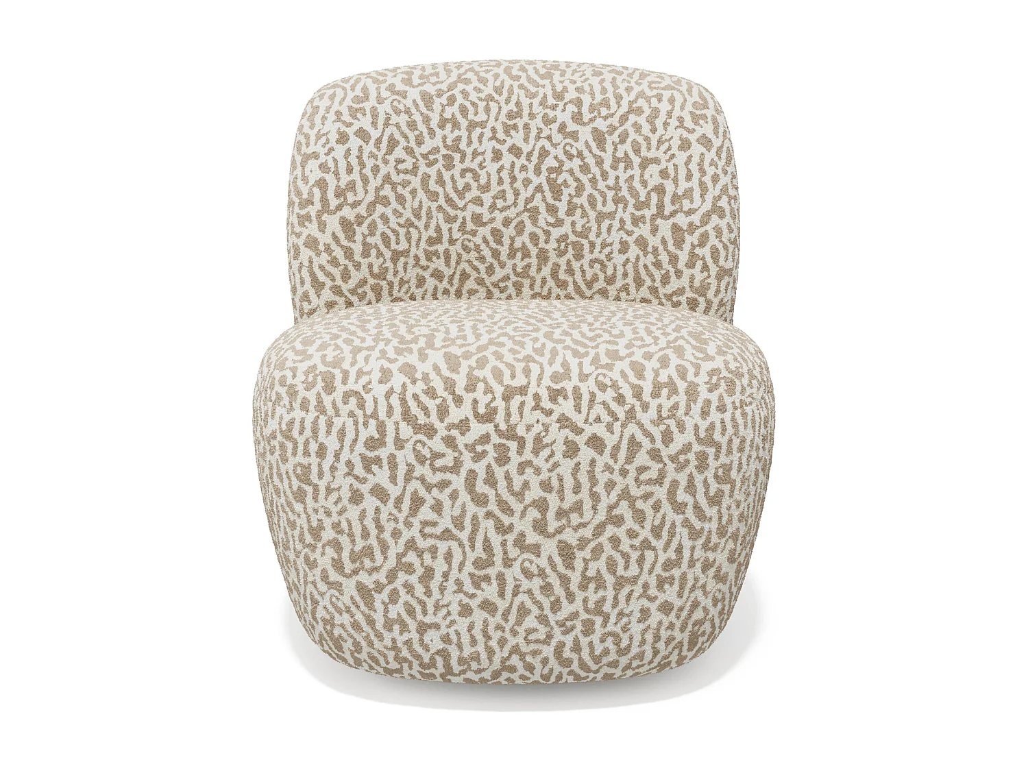 Fauteuil pivotant COMI en Tissu à motif  Beige