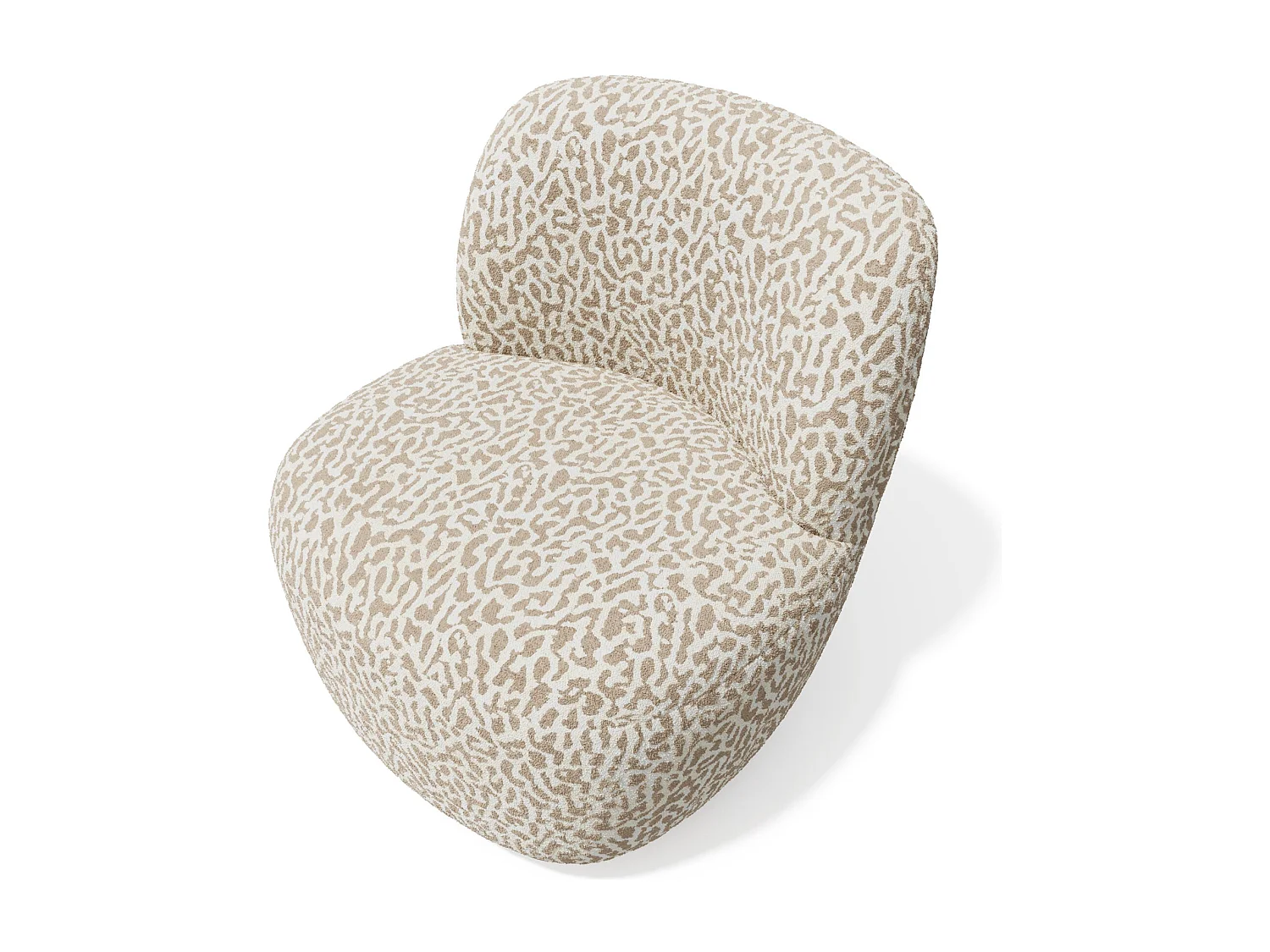 Fauteuil pivotant COMI en Tissu à motif  Beige