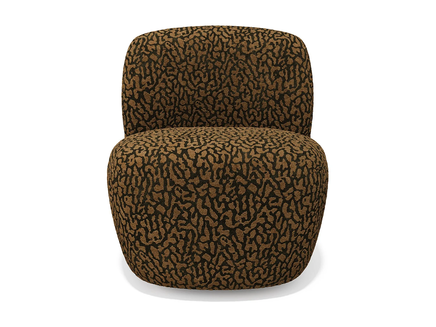 Fauteuil pivotant COMI en Tissu à motif  Brun
