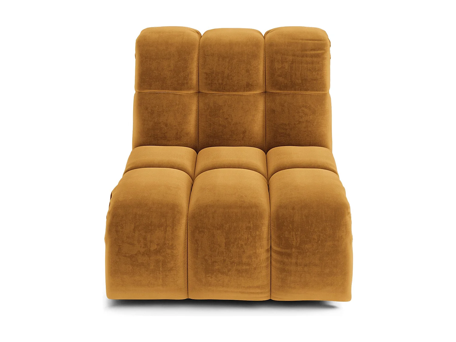 Fauteuil pivotant modulable SEVEN en Velours Moutarde