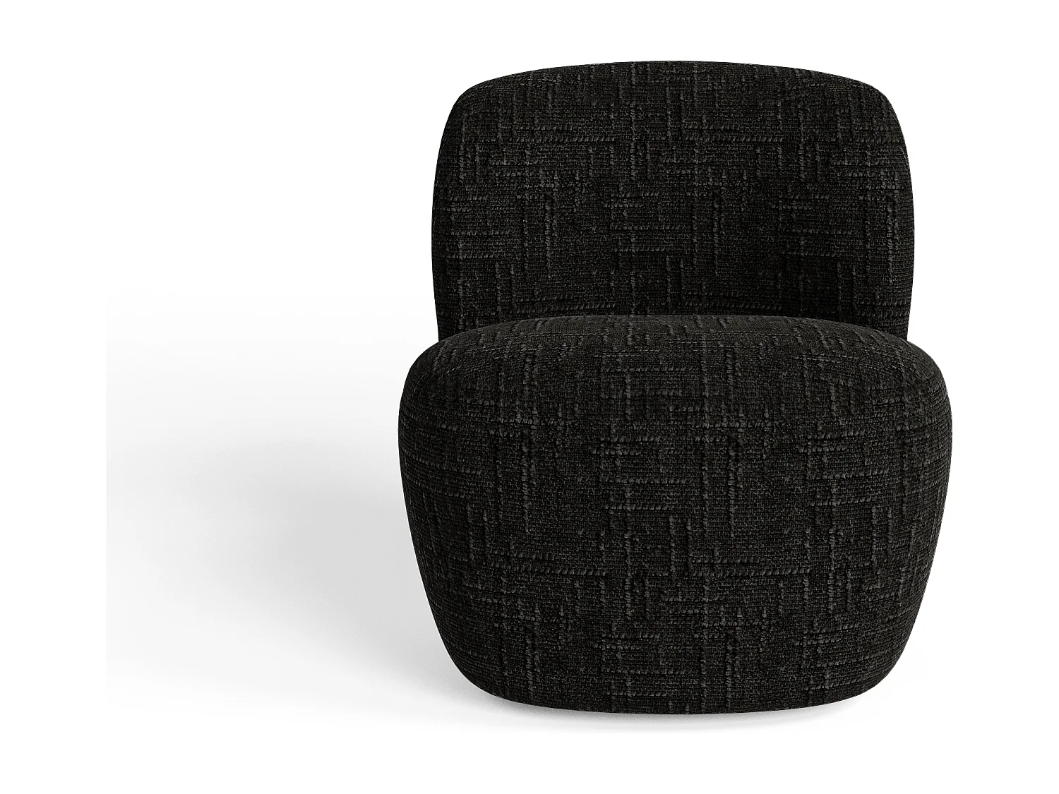 Fauteuil pivotant COMI en Velours tramé Noir