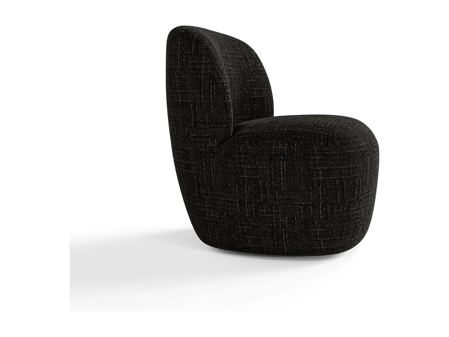 Fauteuil pivotant COMI en Velours tramé Noir
