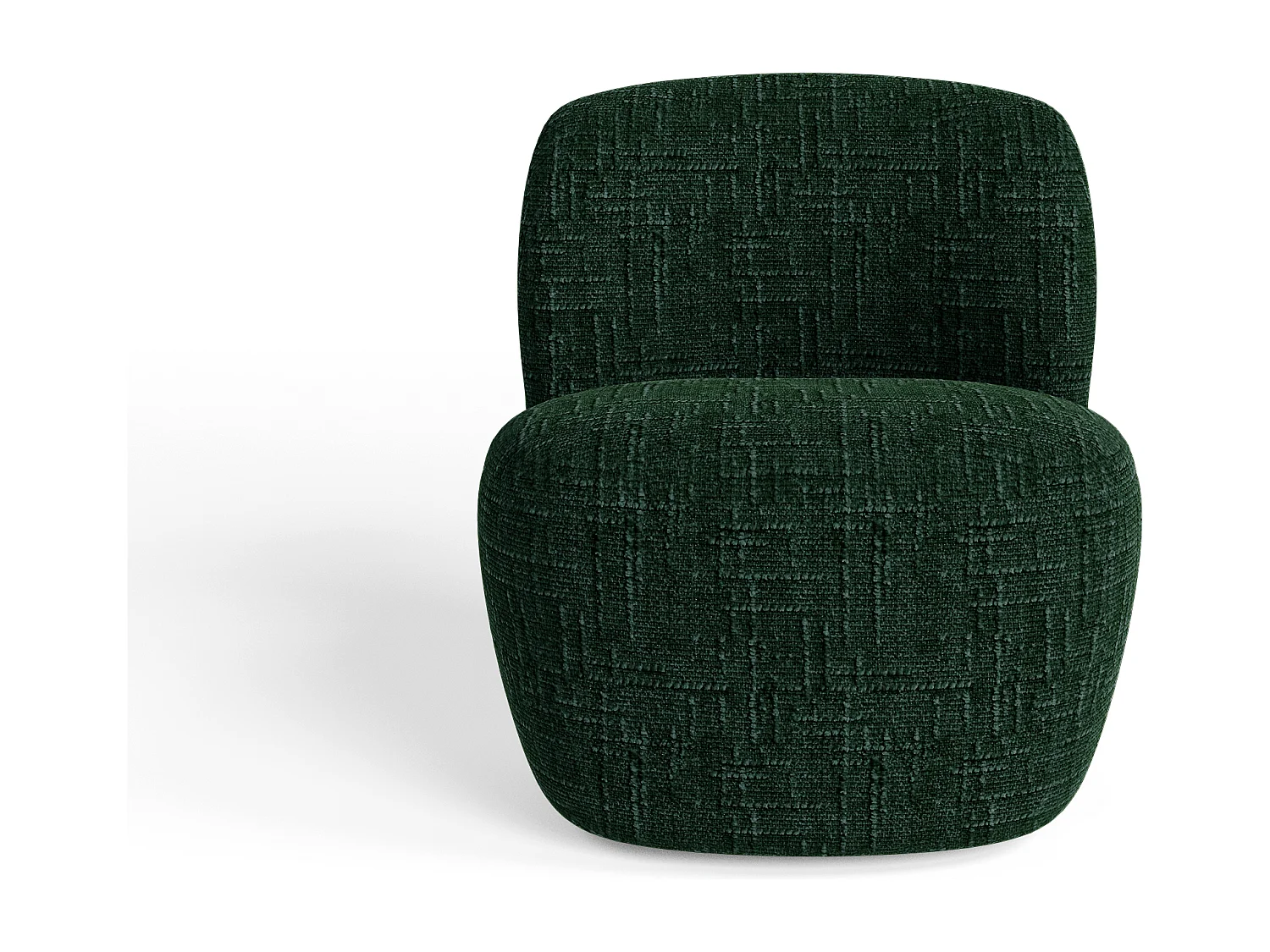 Fauteuil pivotant COMI en Velours tramé Vert émeraude