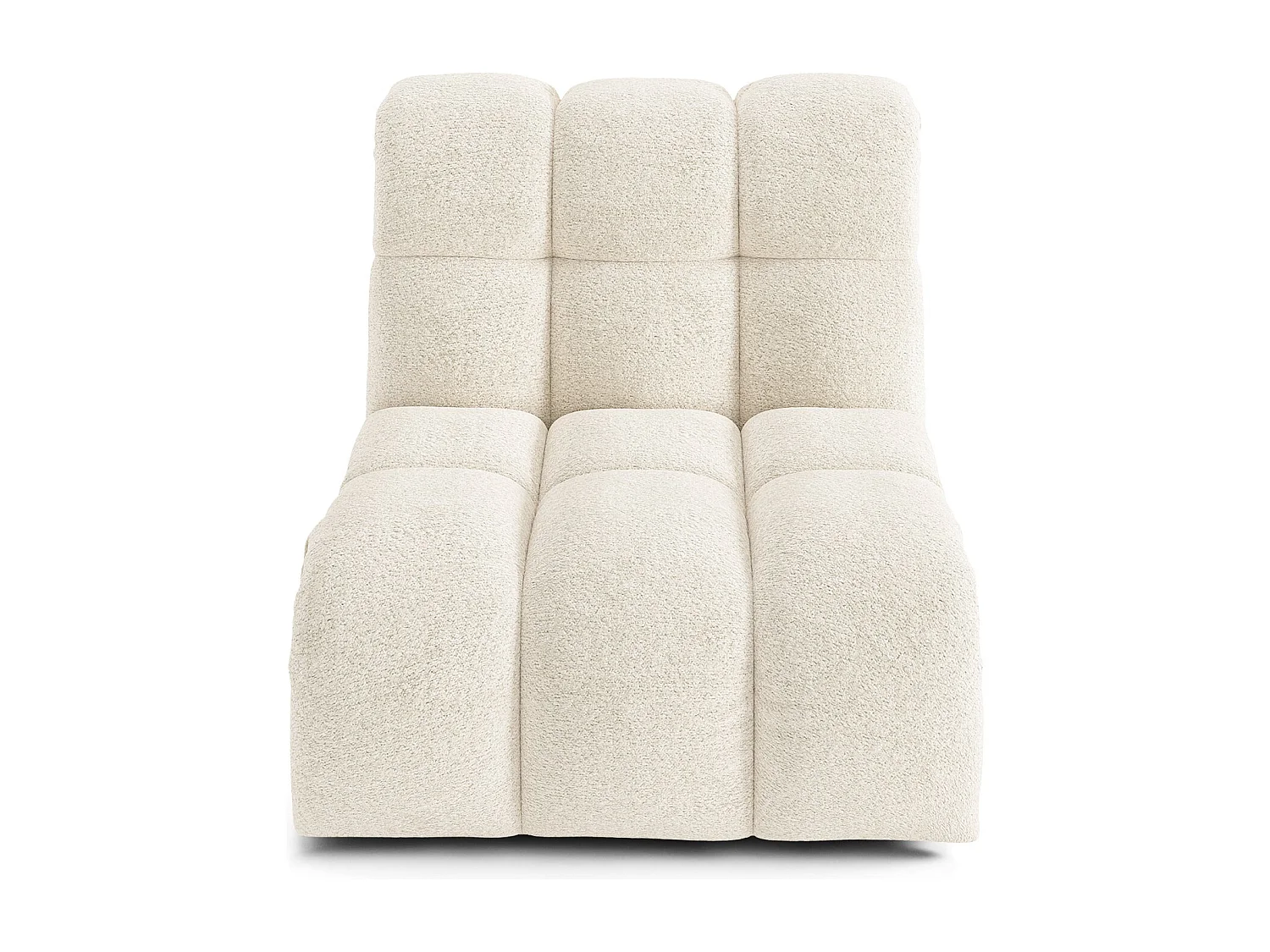 Fauteuil pivotant modulable SEVEN en Tissu bouclette Crème