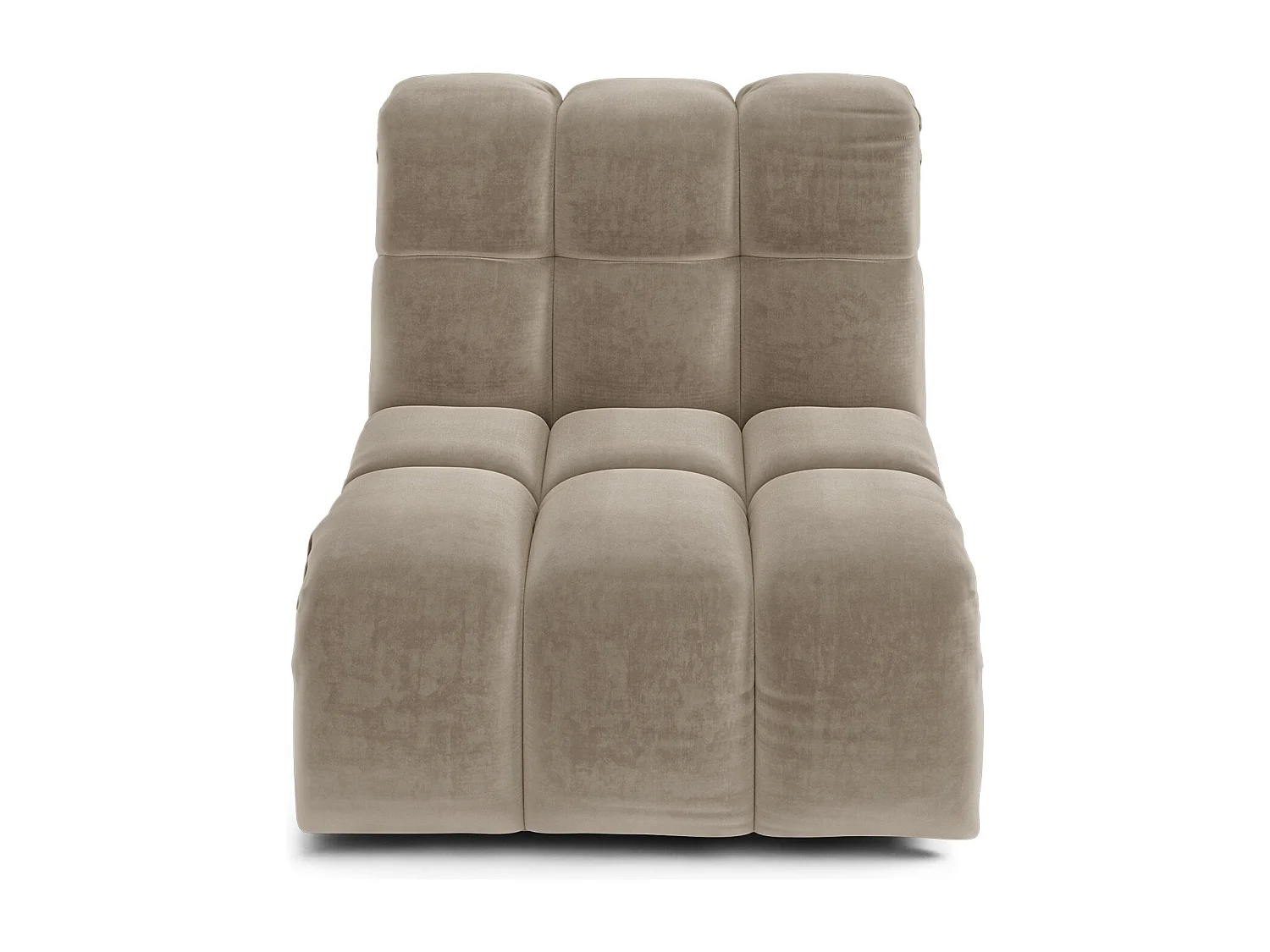 Fauteuil pivotant modulable SEVEN en Velours Taupe