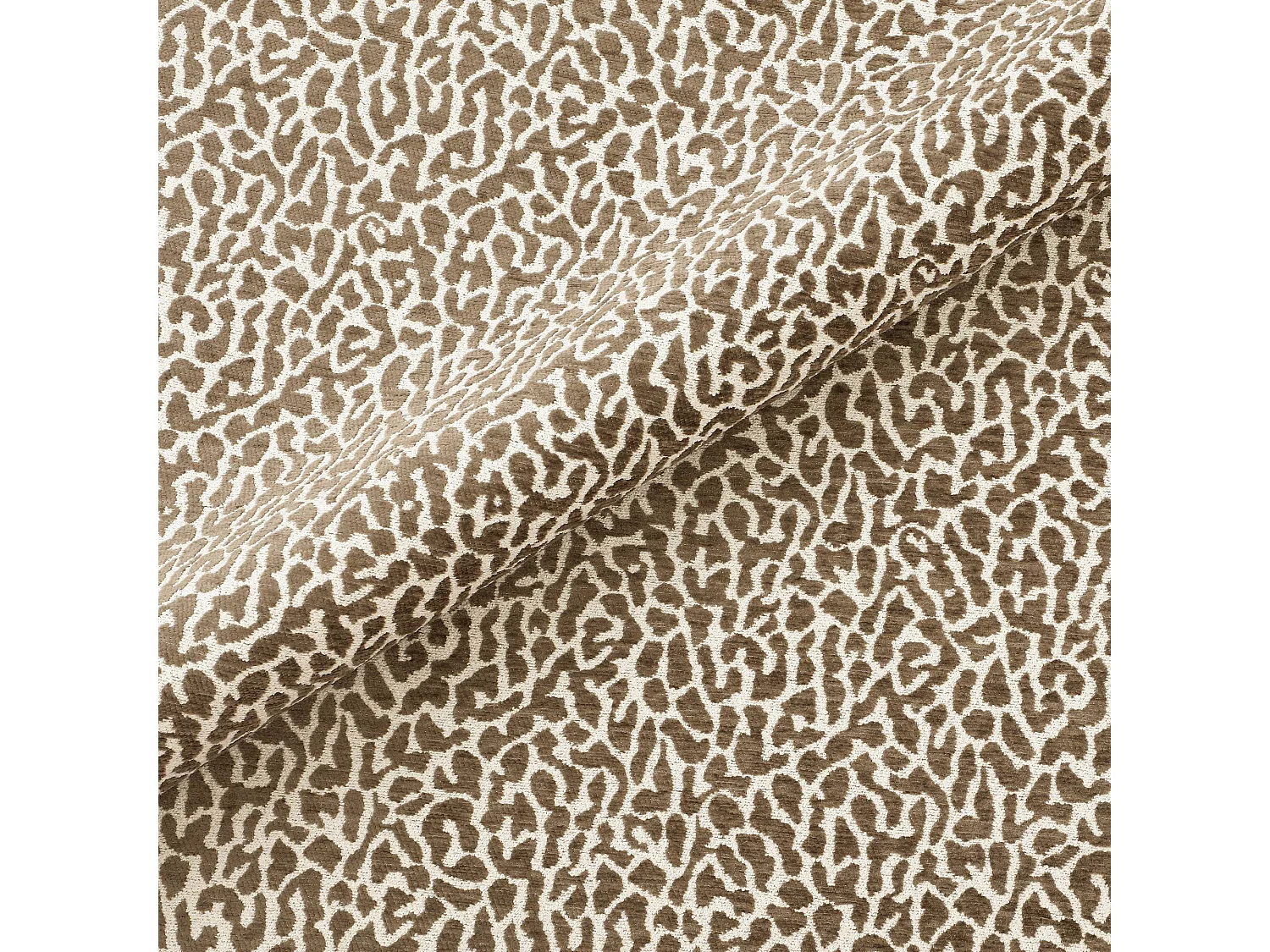 Fauteuil pivotant COMI en Tissu à motif  Taupe