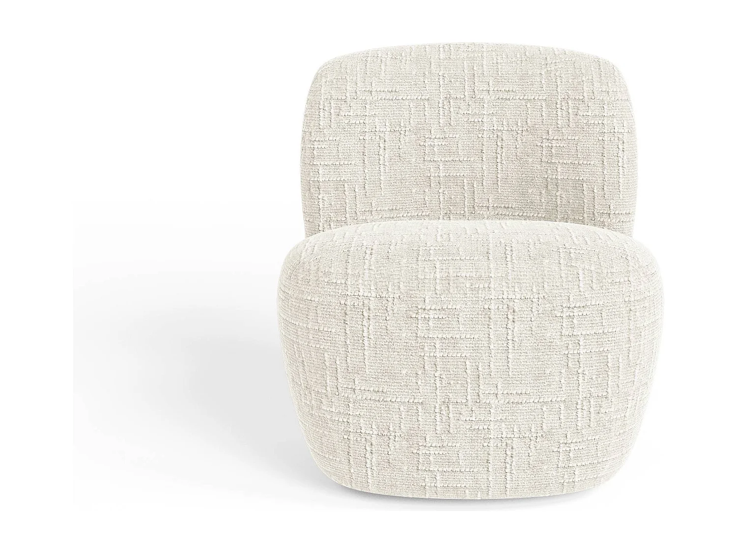 Fauteuil pivotant COMI en Velours tramé Taupe