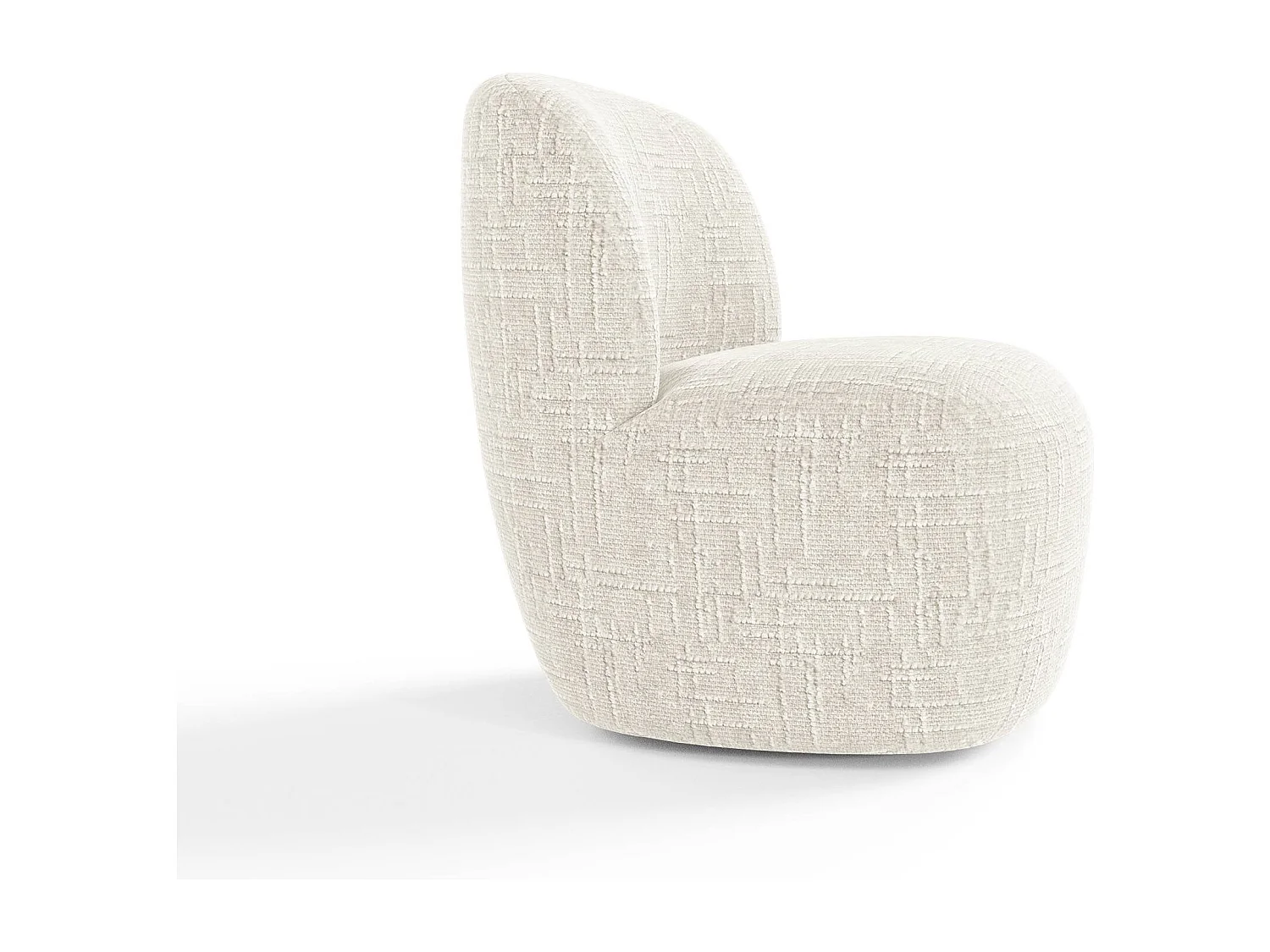 Fauteuil pivotant COMI en Velours tramé Taupe