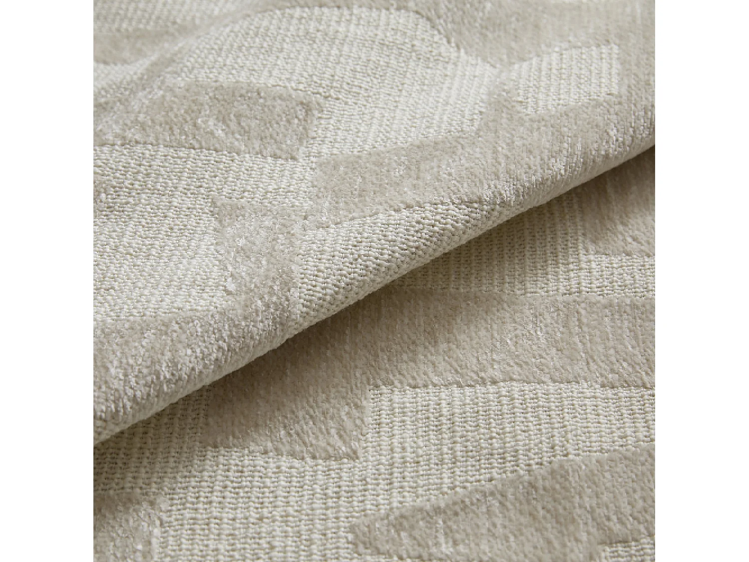 Lit coffre 180x200cm LOVE en Tissu texturé à motif  Ecru