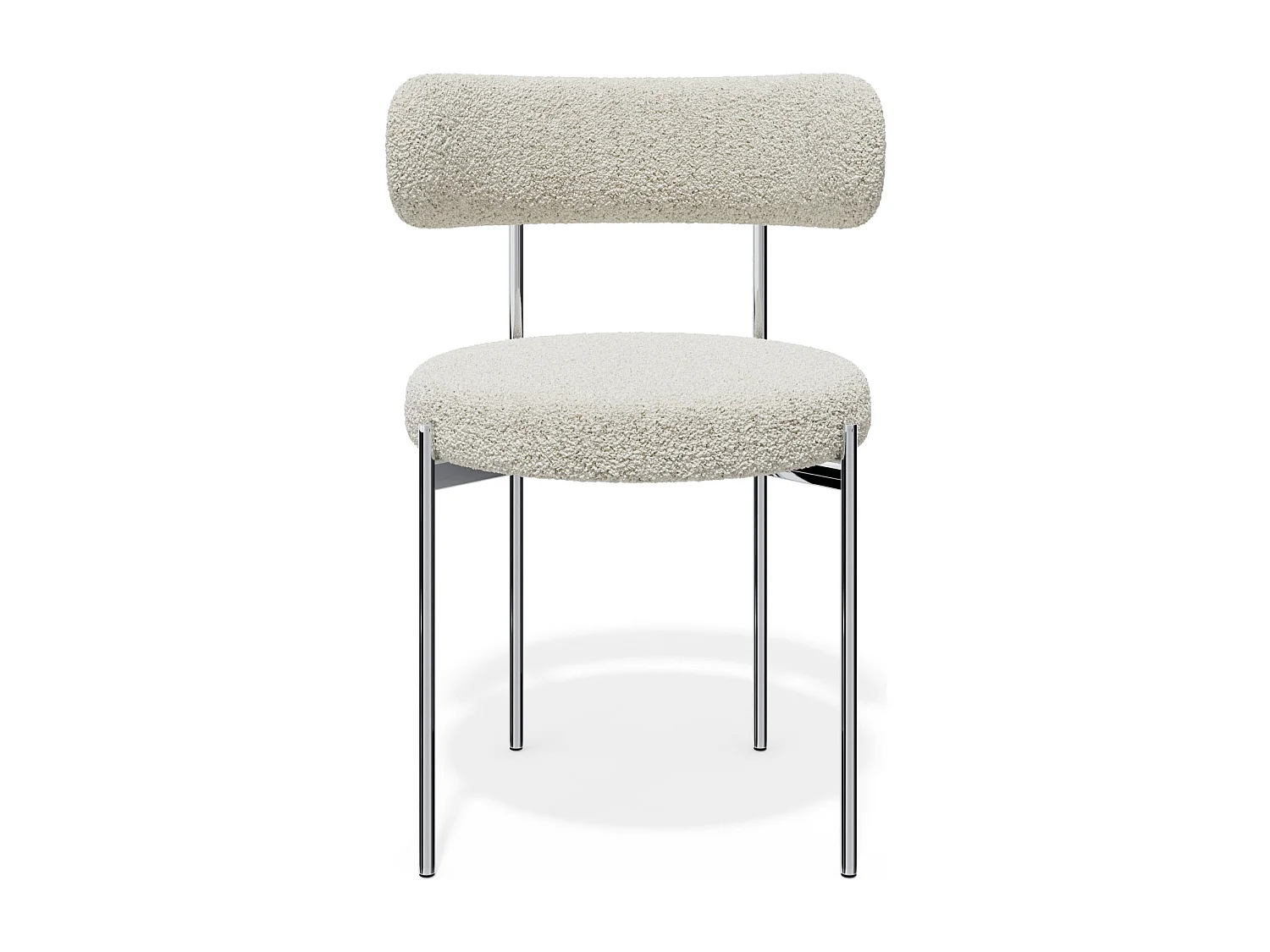Lot de 2 chaises MUSE en Bouclette Crème