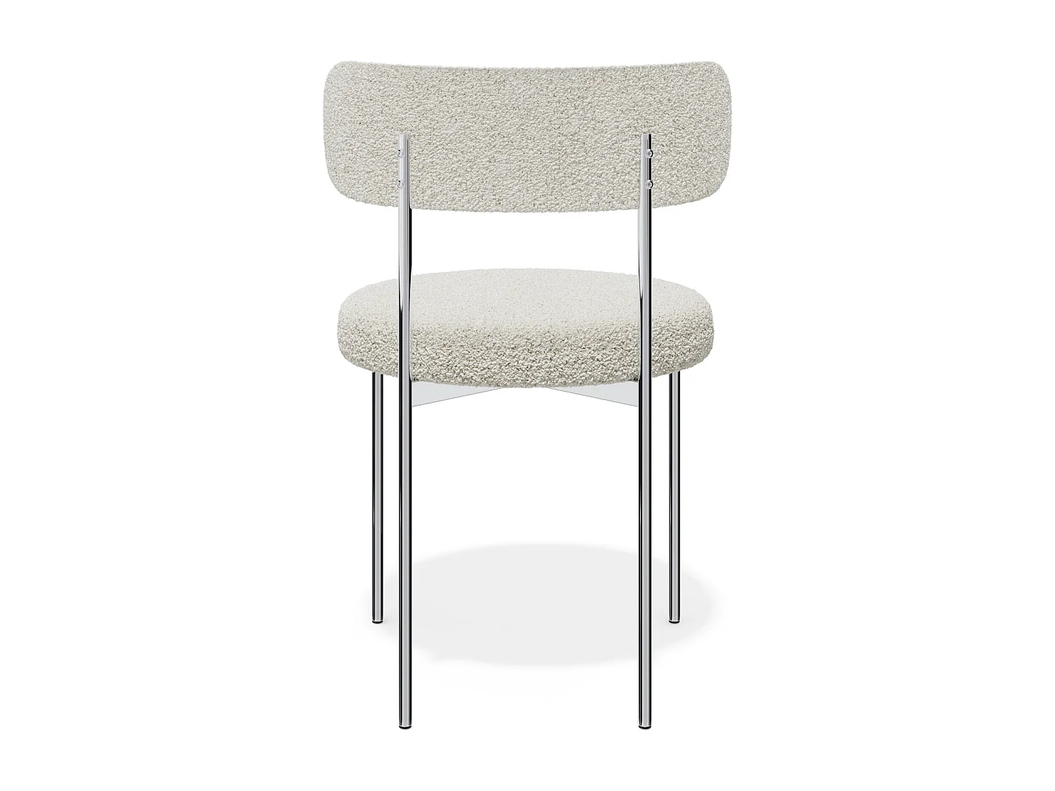 Lot de 2 chaises MUSE en Bouclette Crème