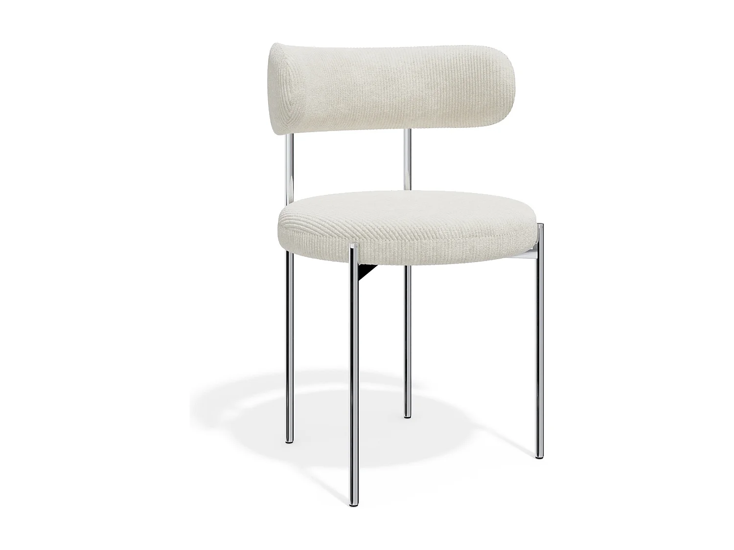 Lot de 2 chaises MUSE en Velours côtelé Crème