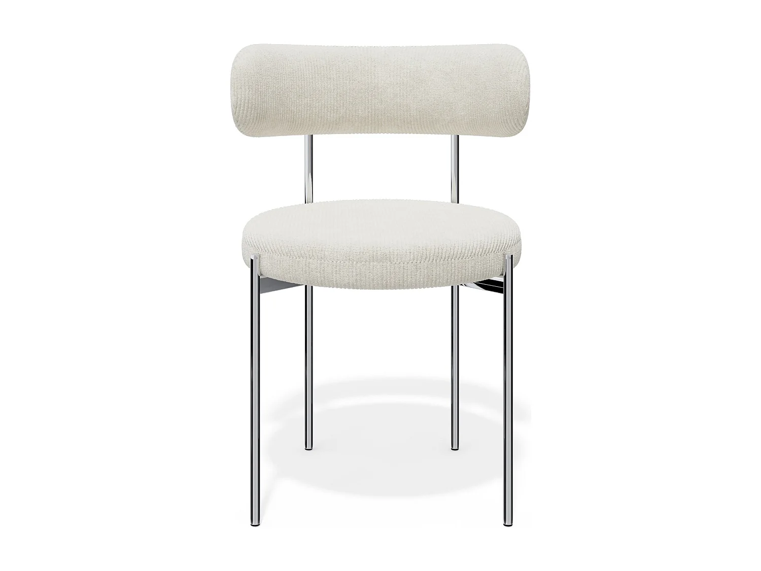 Lot de 2 chaises MUSE en Velours côtelé Crème