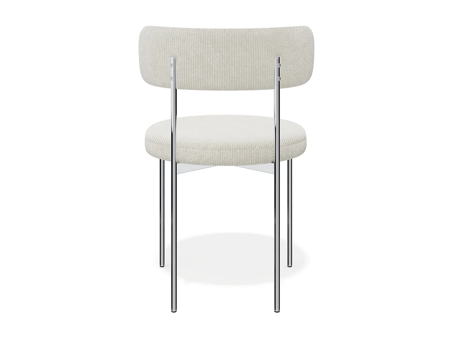 Lot de 2 chaises MUSE en Velours côtelé Crème